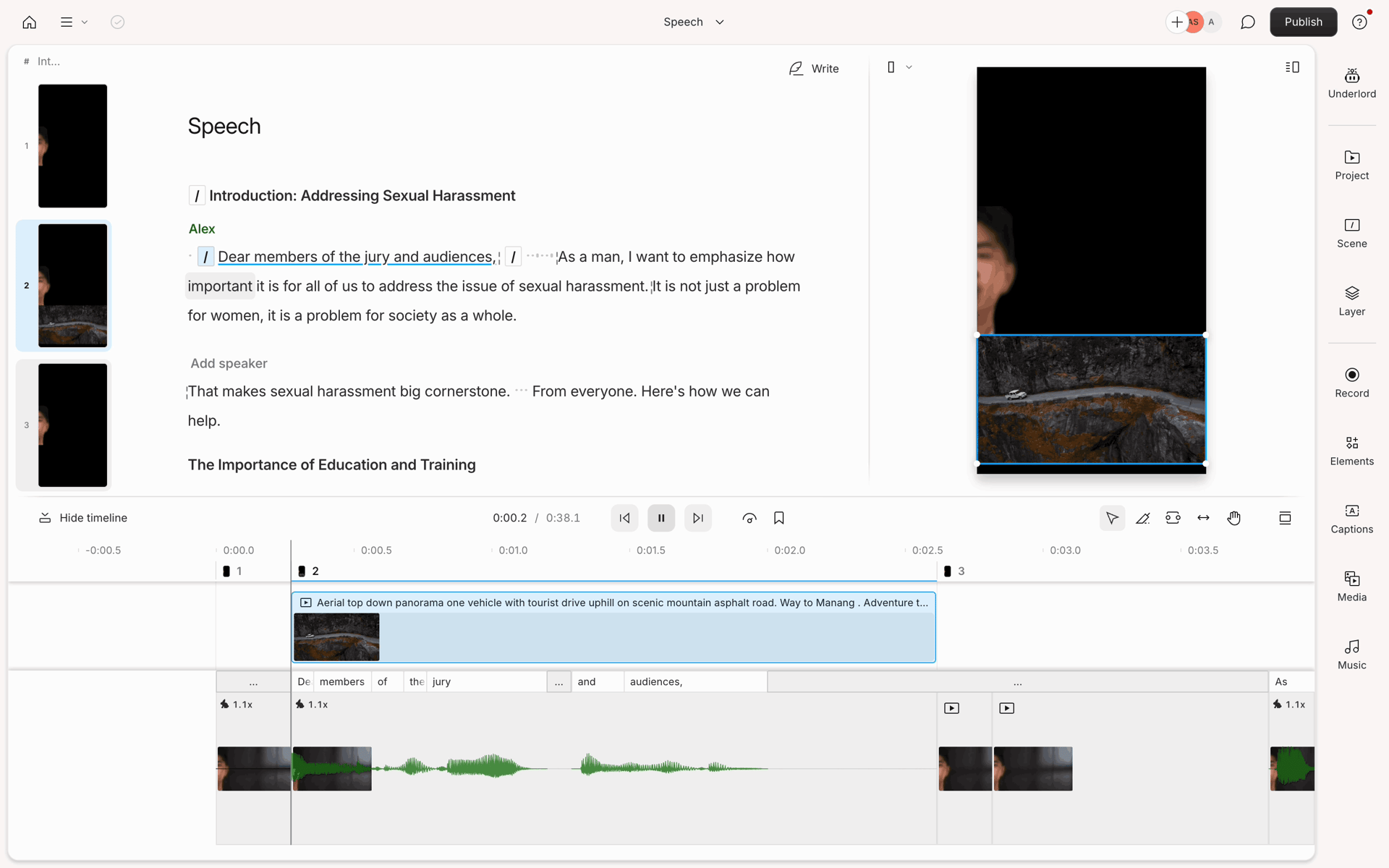 Descript Web Photo & Video interface screenshot 8