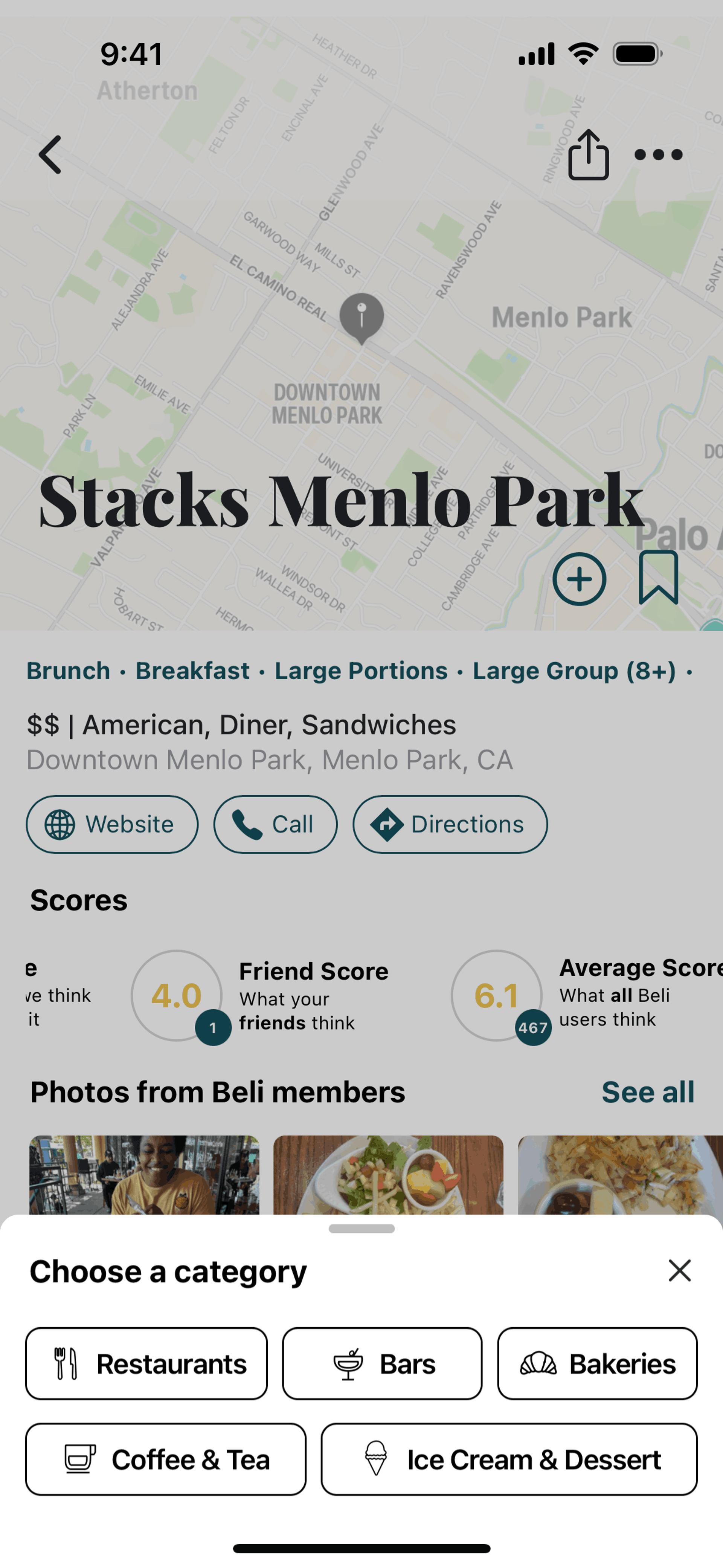 Beli iOS Food & Drink interface screenshot 23
