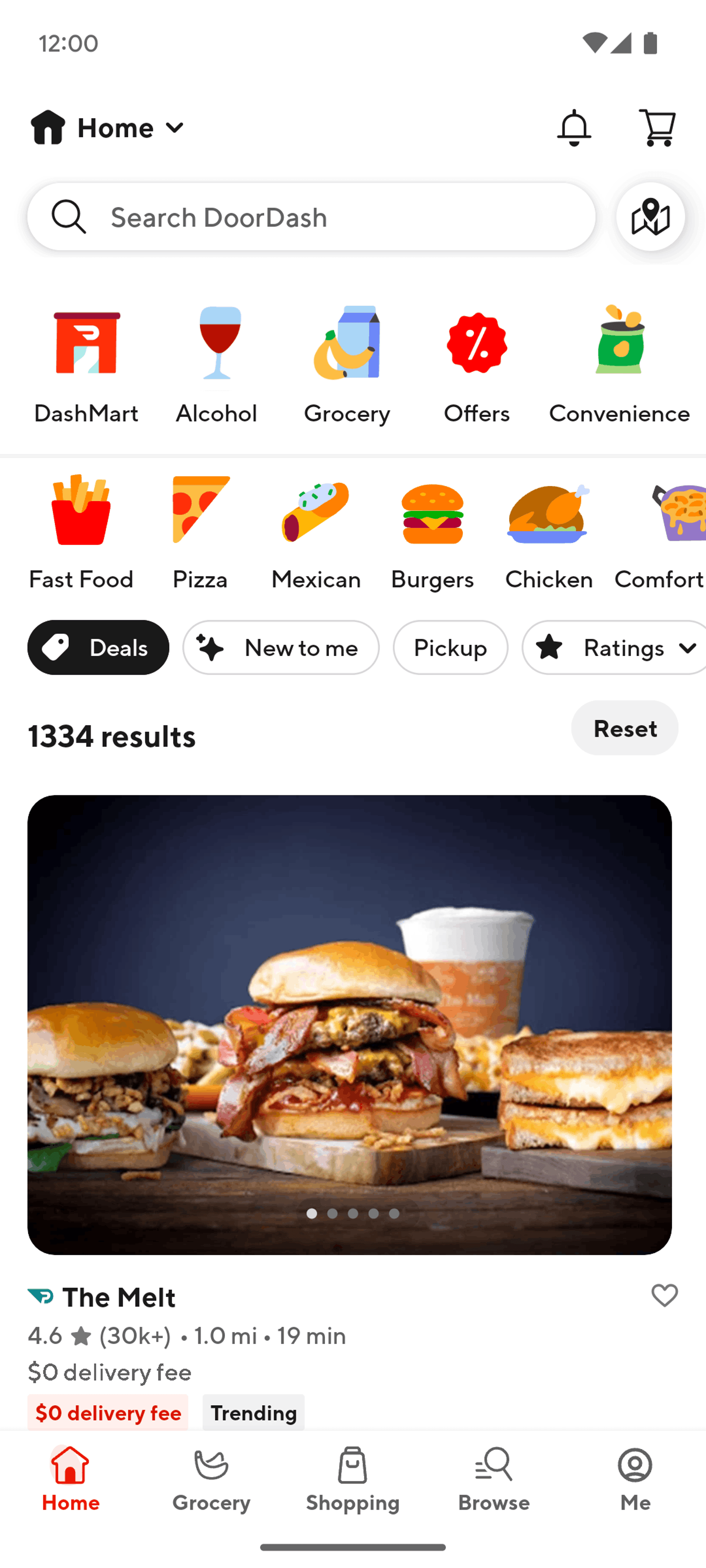 DoorDash Android Shopping interface screenshot 9