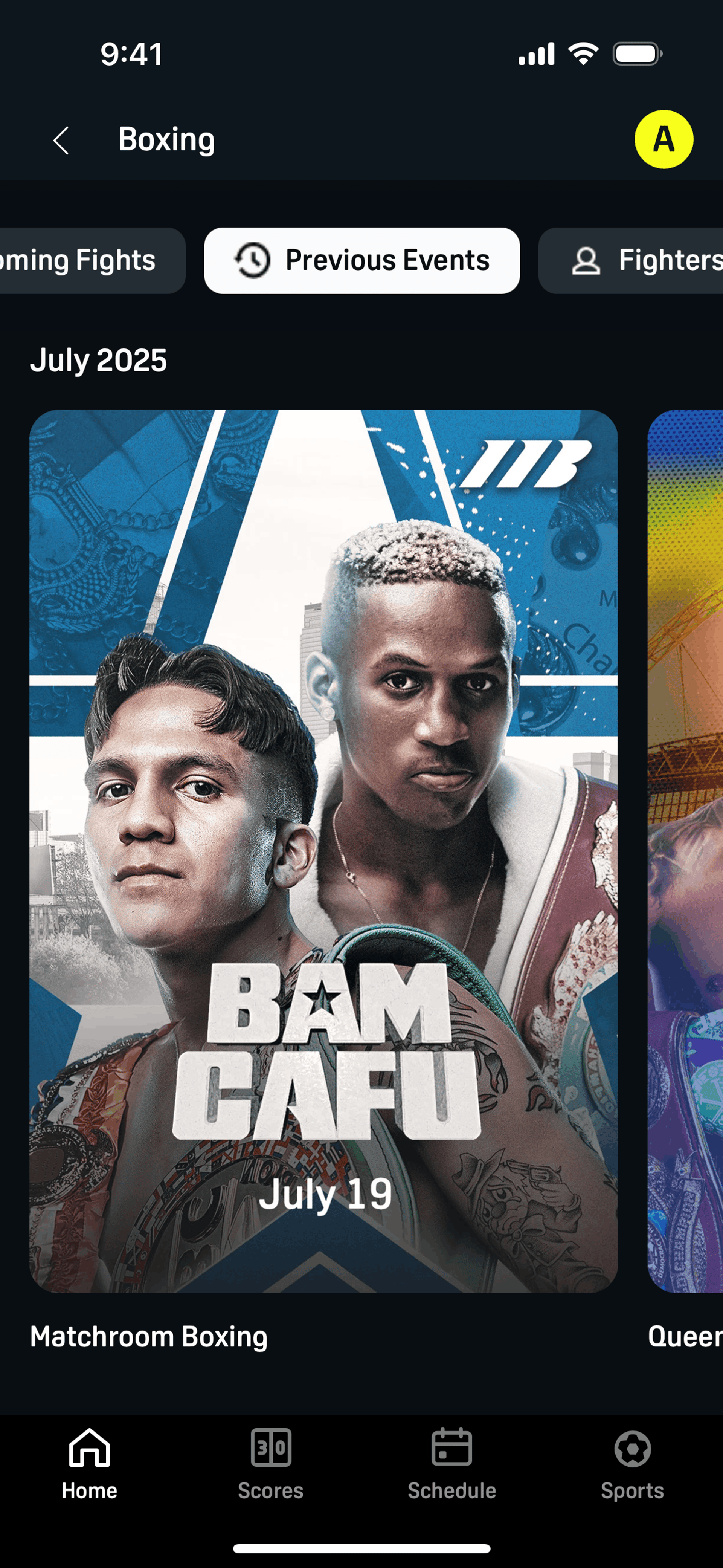 DAZN iOS Sports interface screenshot 9