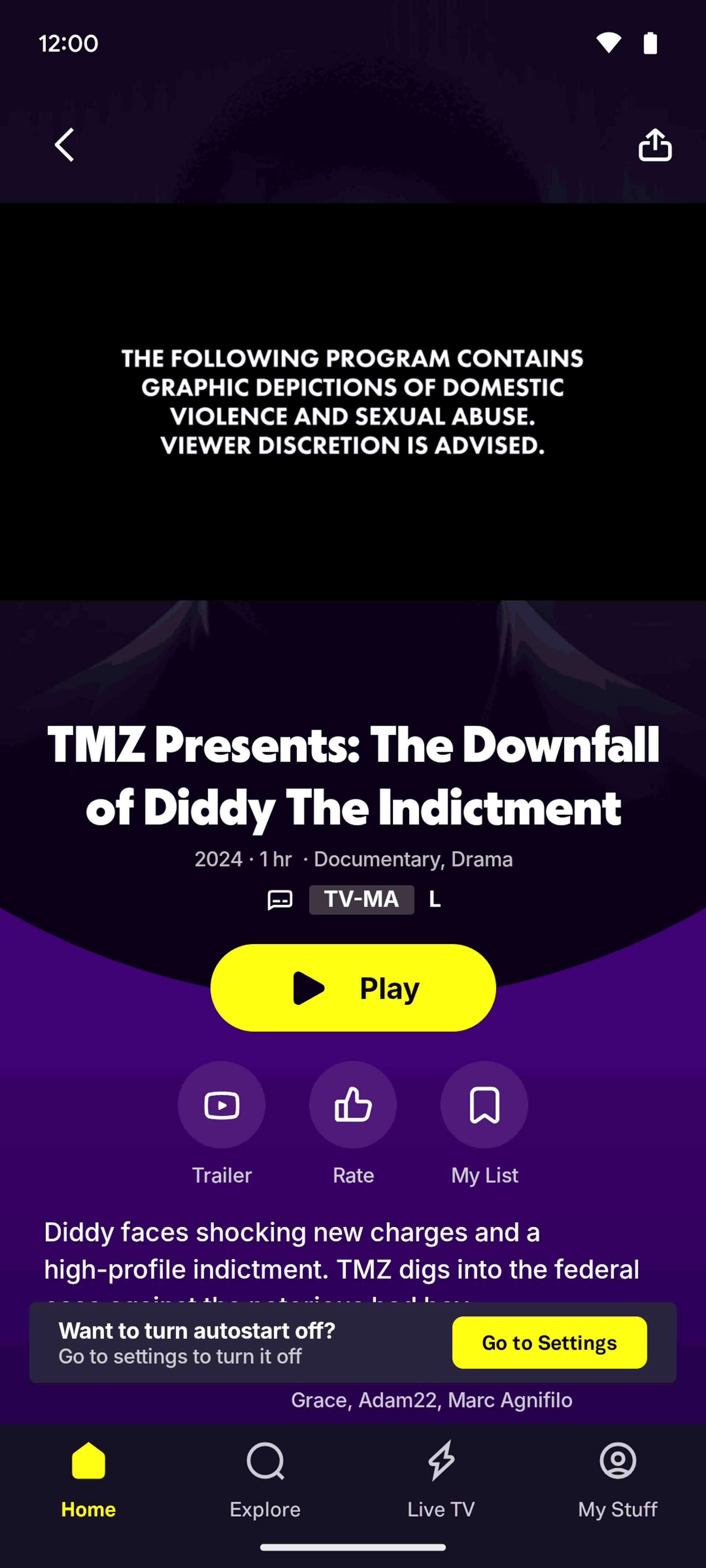 Tubi Android Entertainment interface screenshot 5