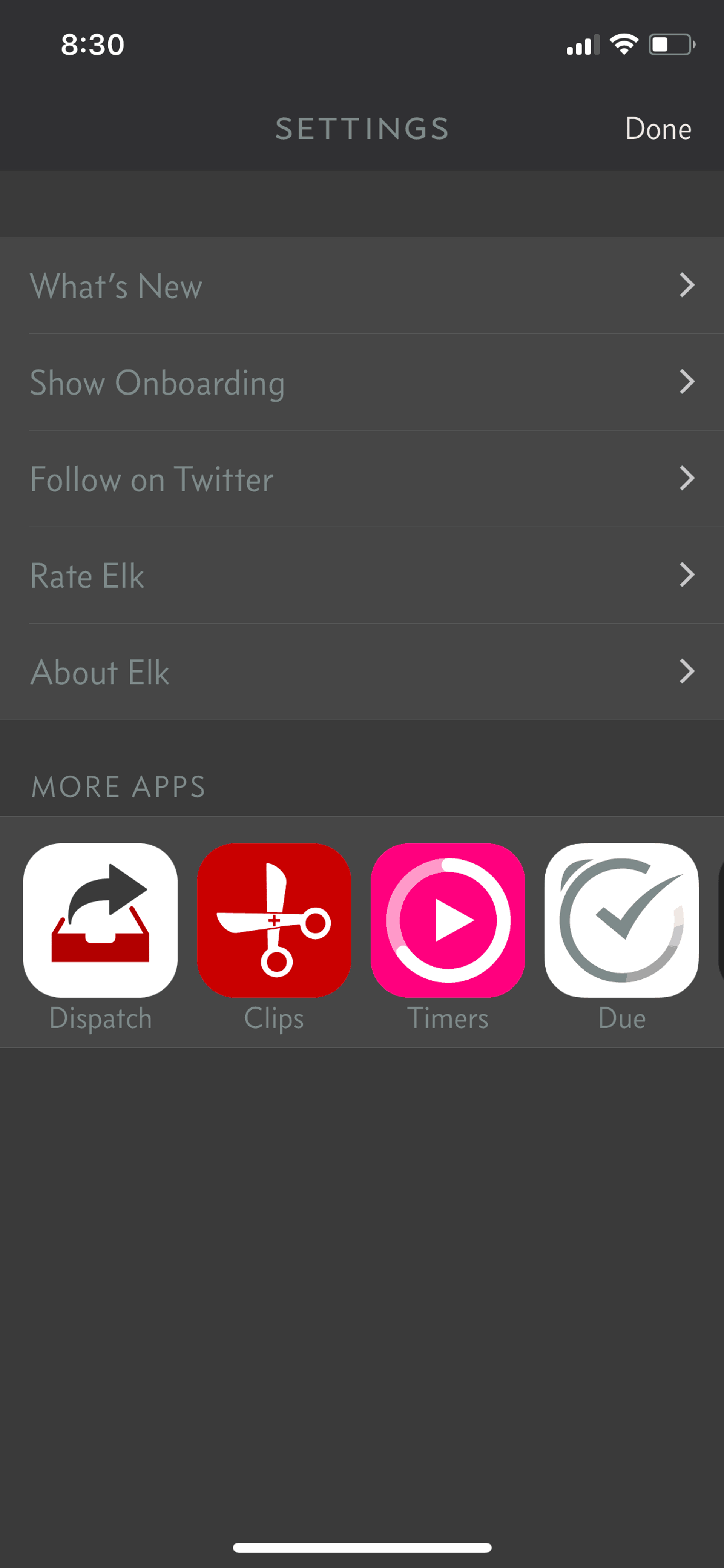 Elk iOS Utilities interface screenshot 19