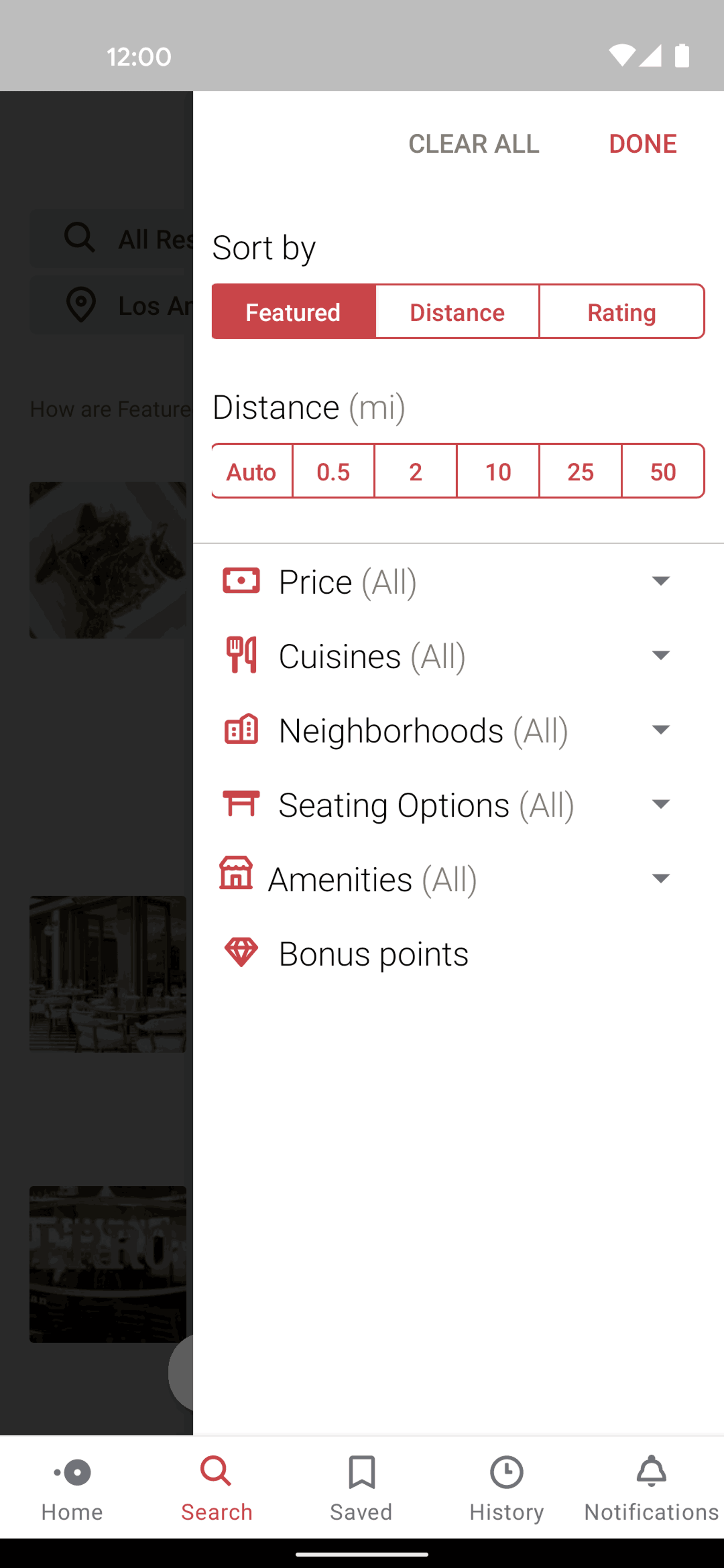 OpenTable Android Food & Drink interface screenshot 10