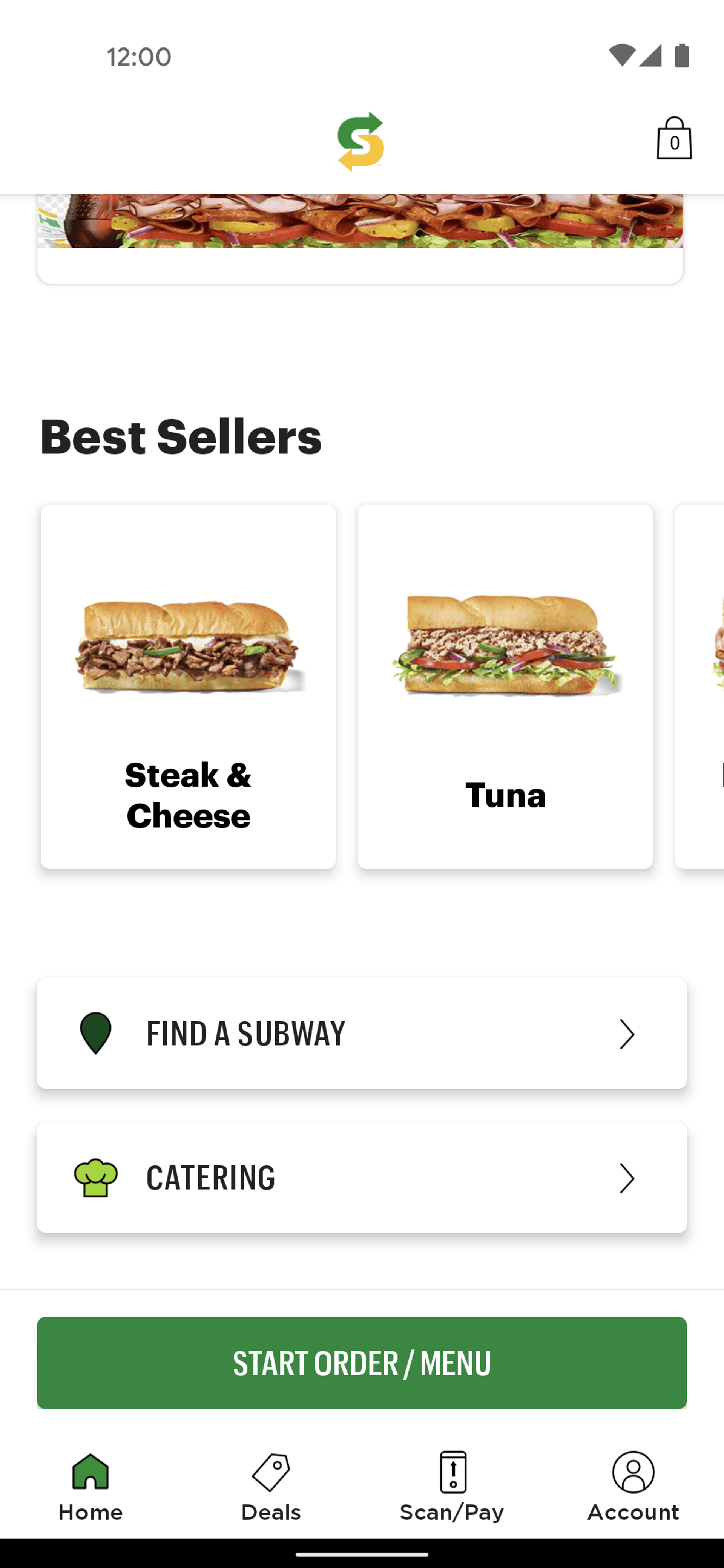 Subway Android Food & Drink interface screenshot 7