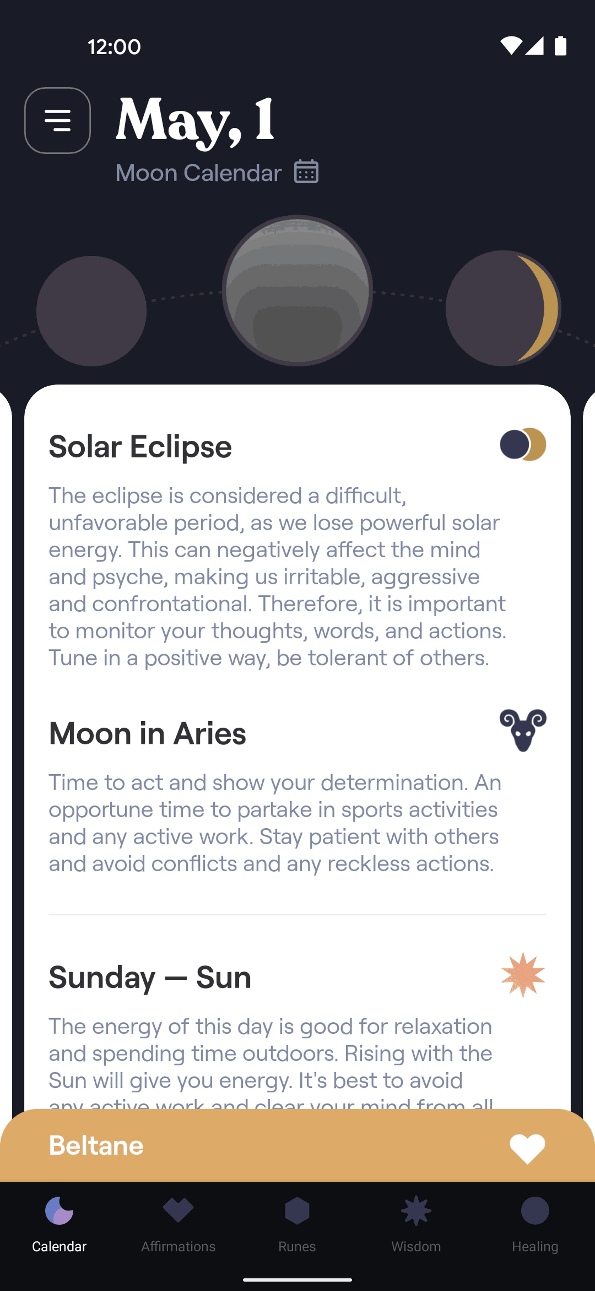 Moonly Android Lifestyle interface screenshot 15