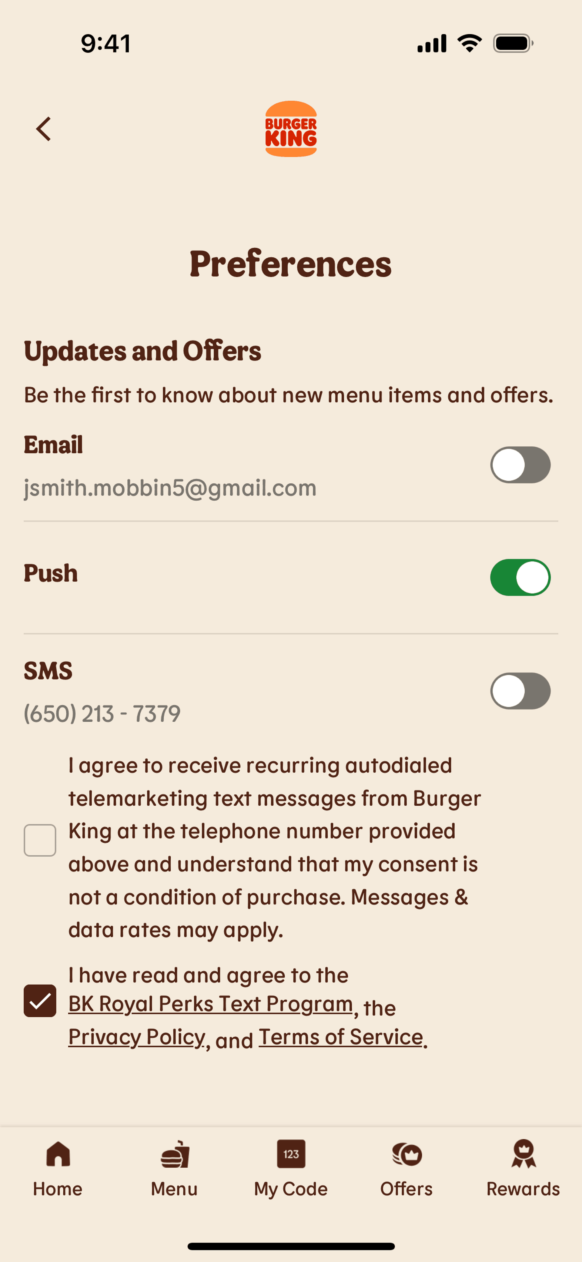 Burger King iOS Food & Drink interface screenshot 22