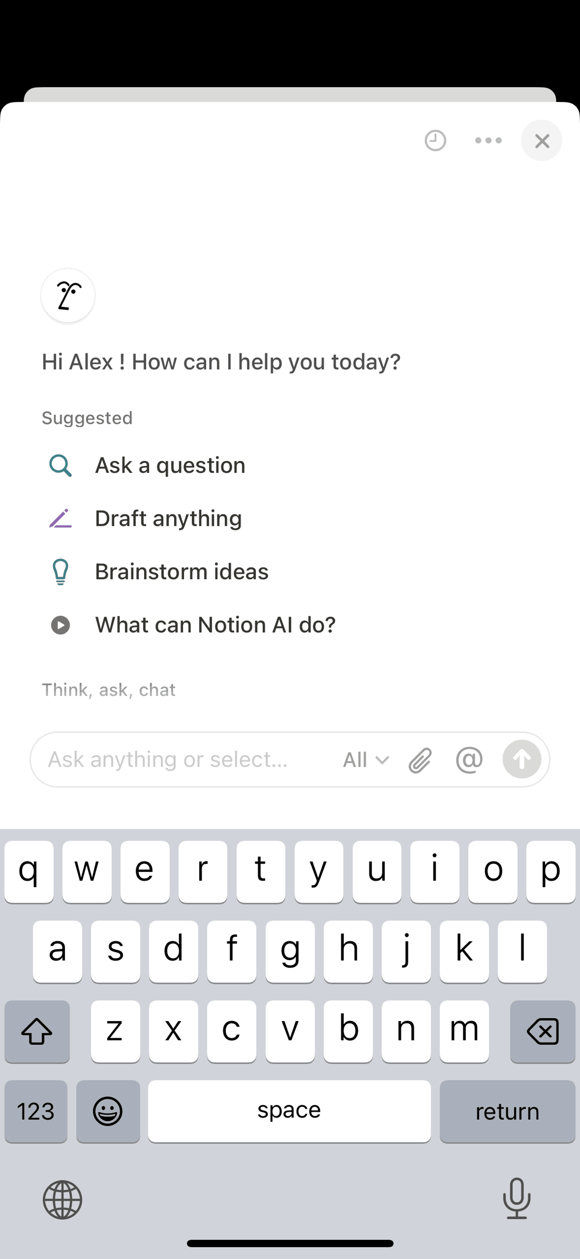 Notion iOS Collaboration interface screenshot 18
