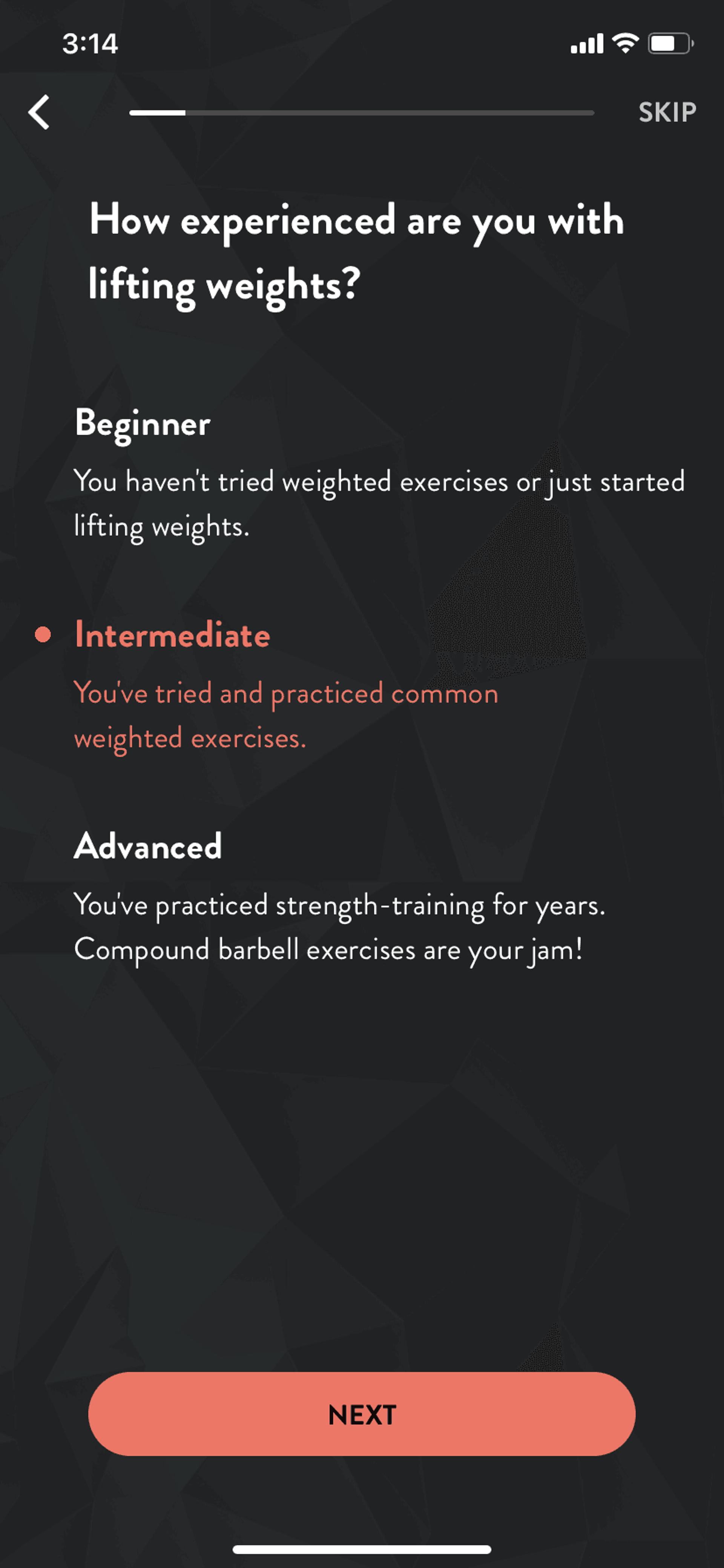 Fitbod iOS Health & Fitness interface screenshot 7