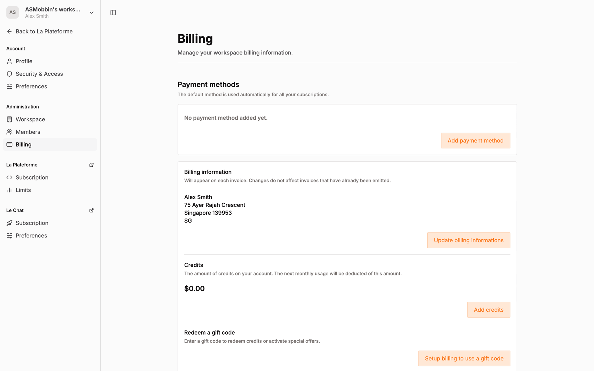 Mistral AI Web AI interface screenshot 2