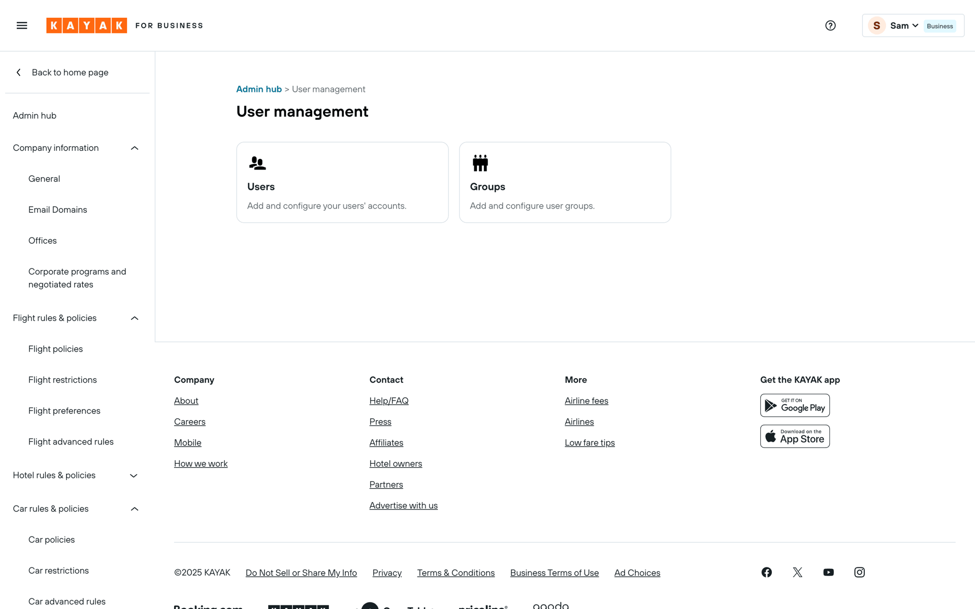 KAYAK Web Travel & Transportation interface screenshot 2