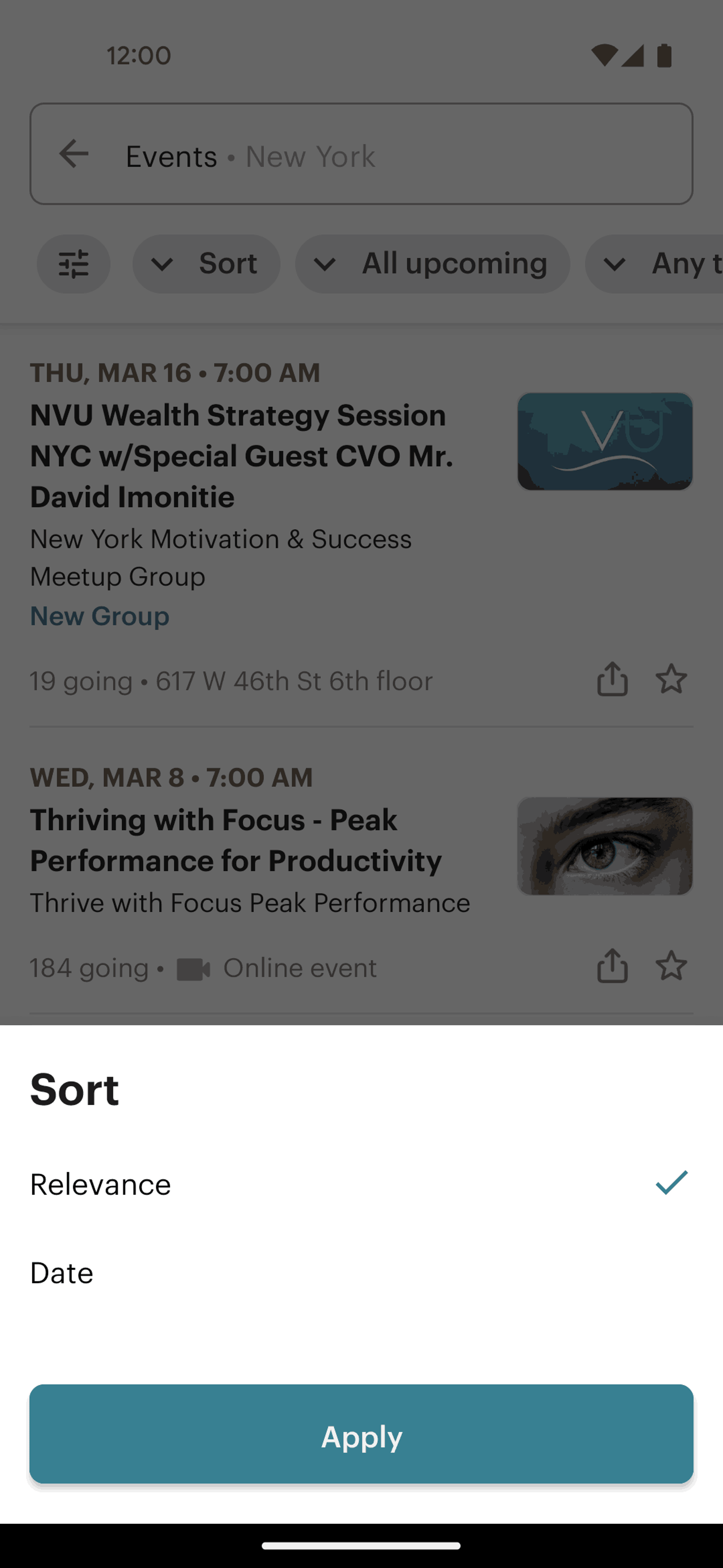 Meetup Android Social Networking interface screenshot 18
