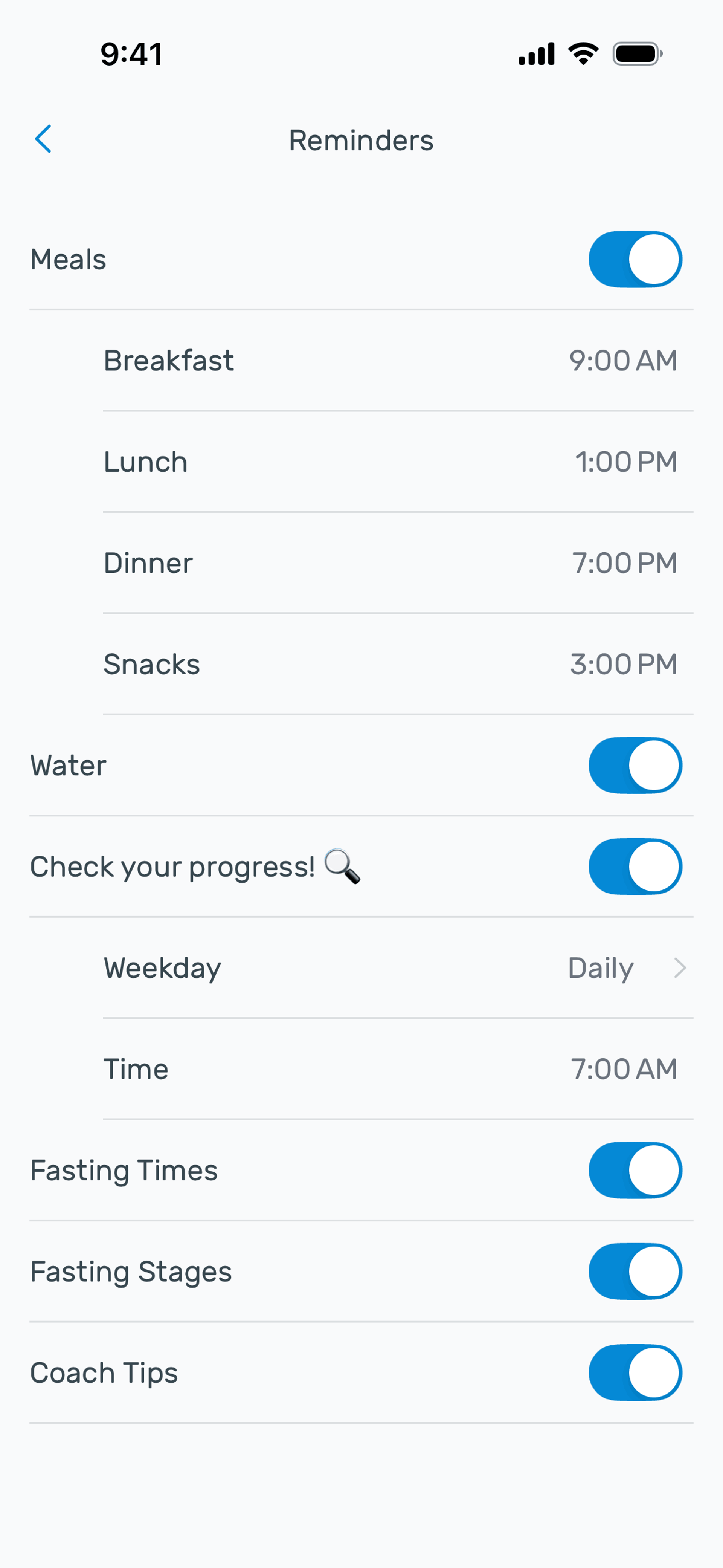 Yazio iOS Health & Fitness interface screenshot 17