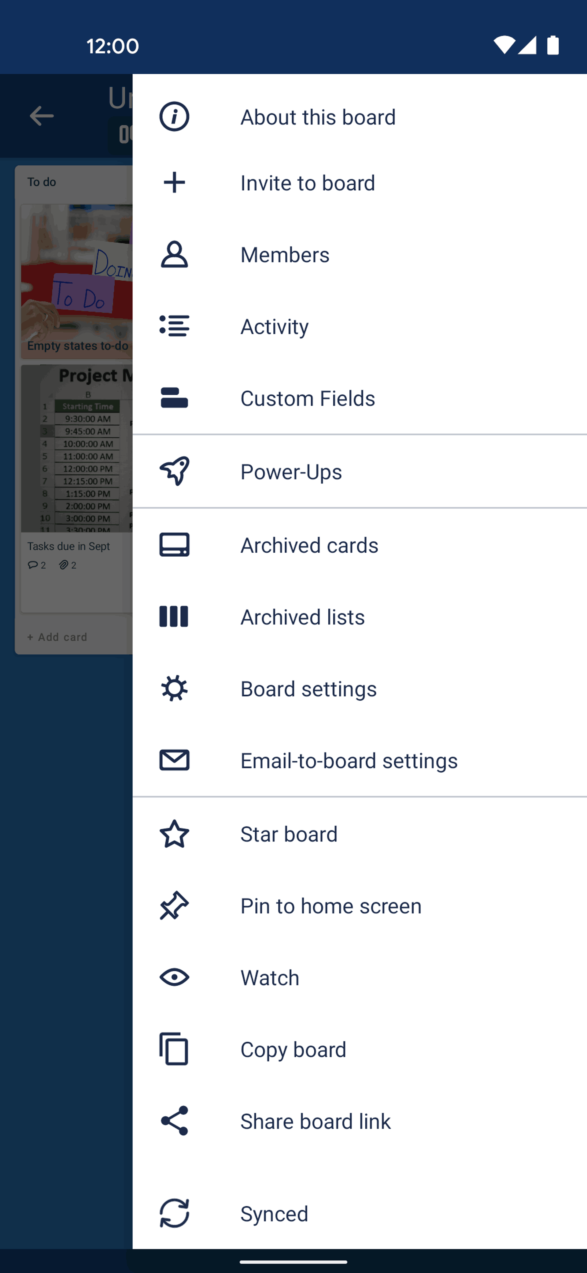 Trello Android Business interface screenshot 18