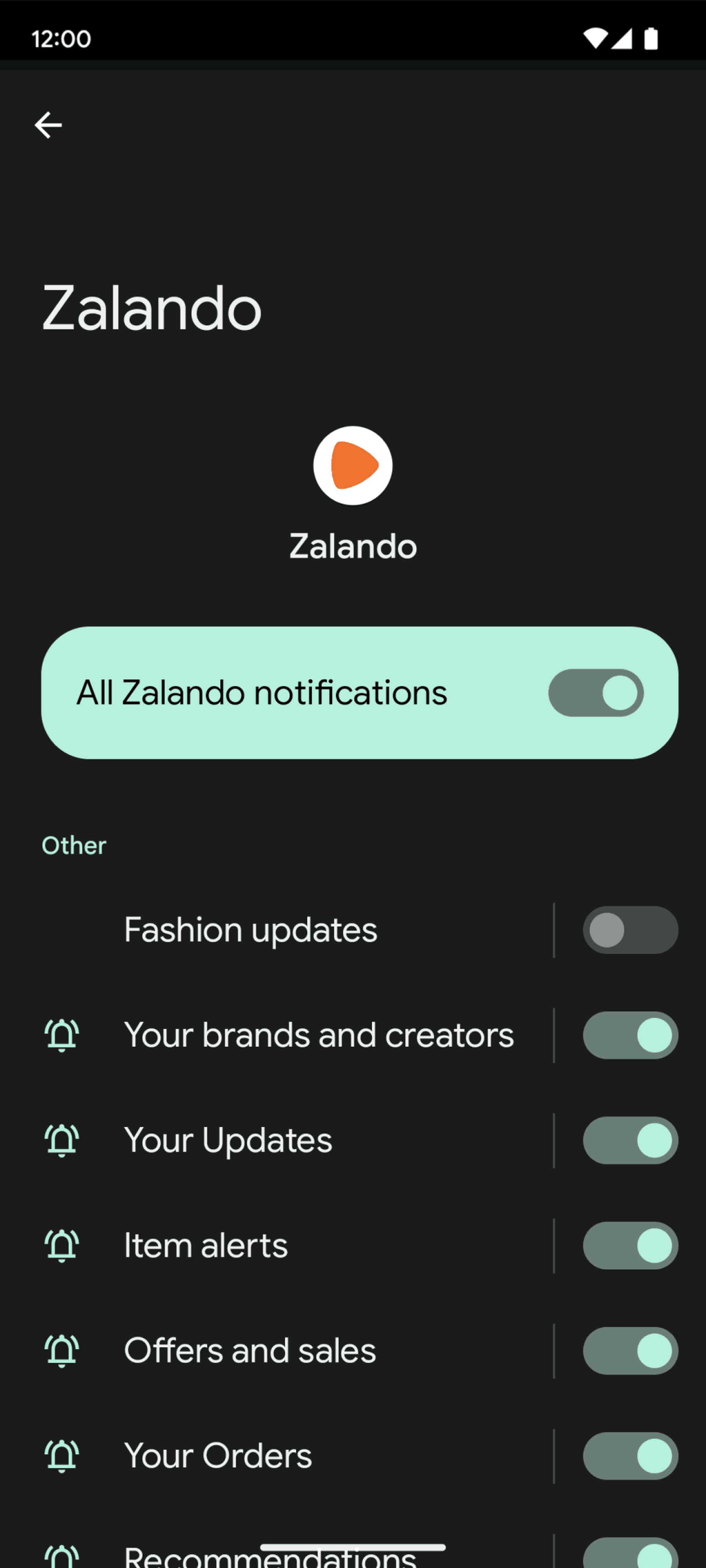 Zalando Android Shopping interface screenshot 21