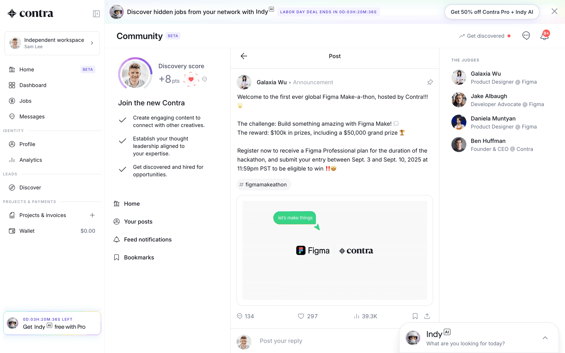 Contra Web Business interface screenshot 13