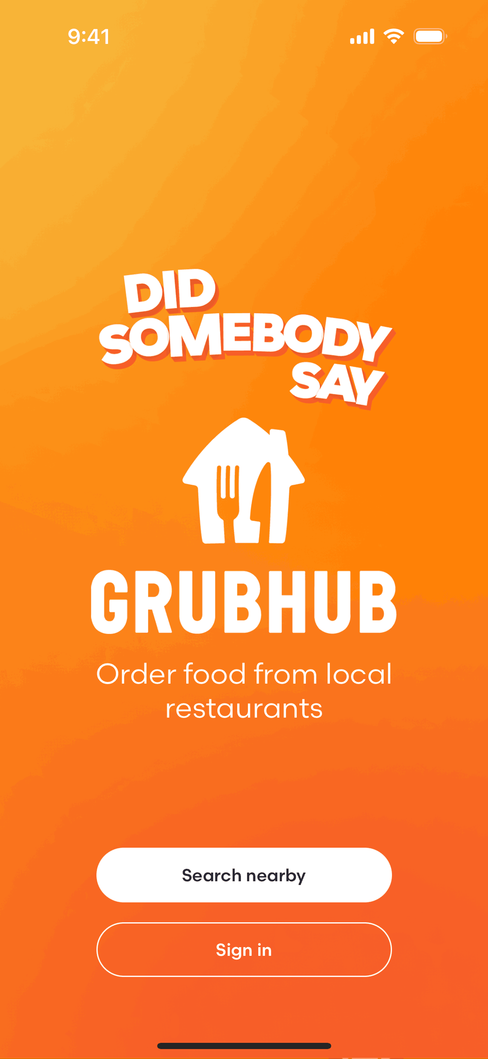 Grubhub iOS Food & Drink interface screenshot 1