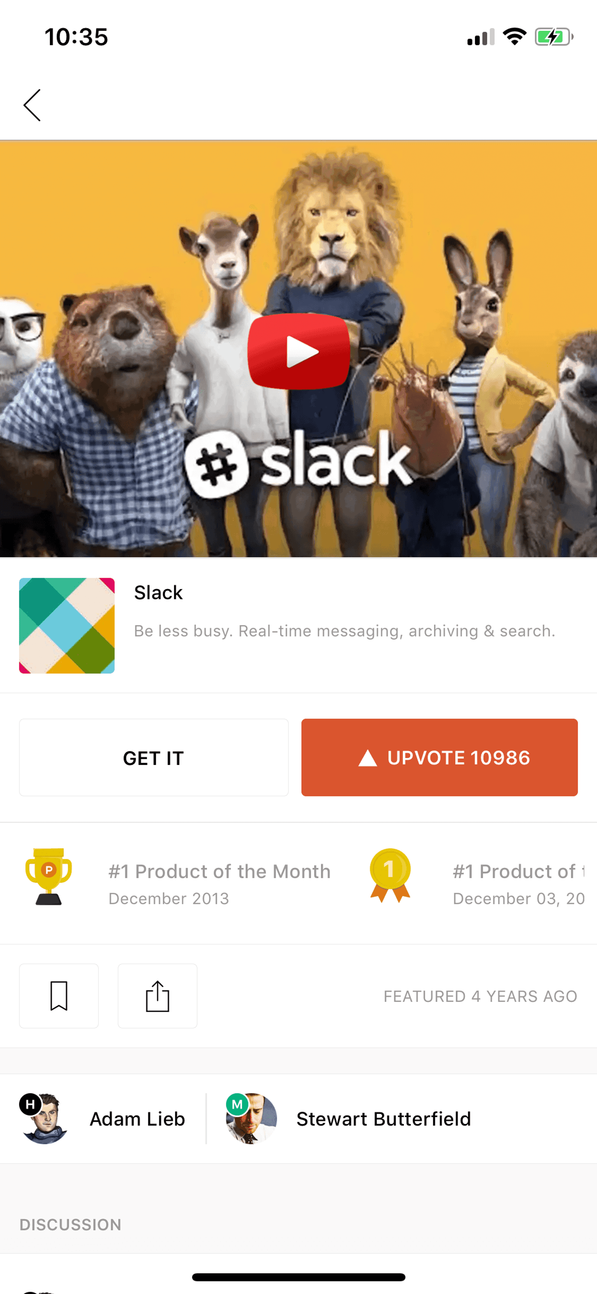 Product Hunt iOS Social Networking interface screenshot 20