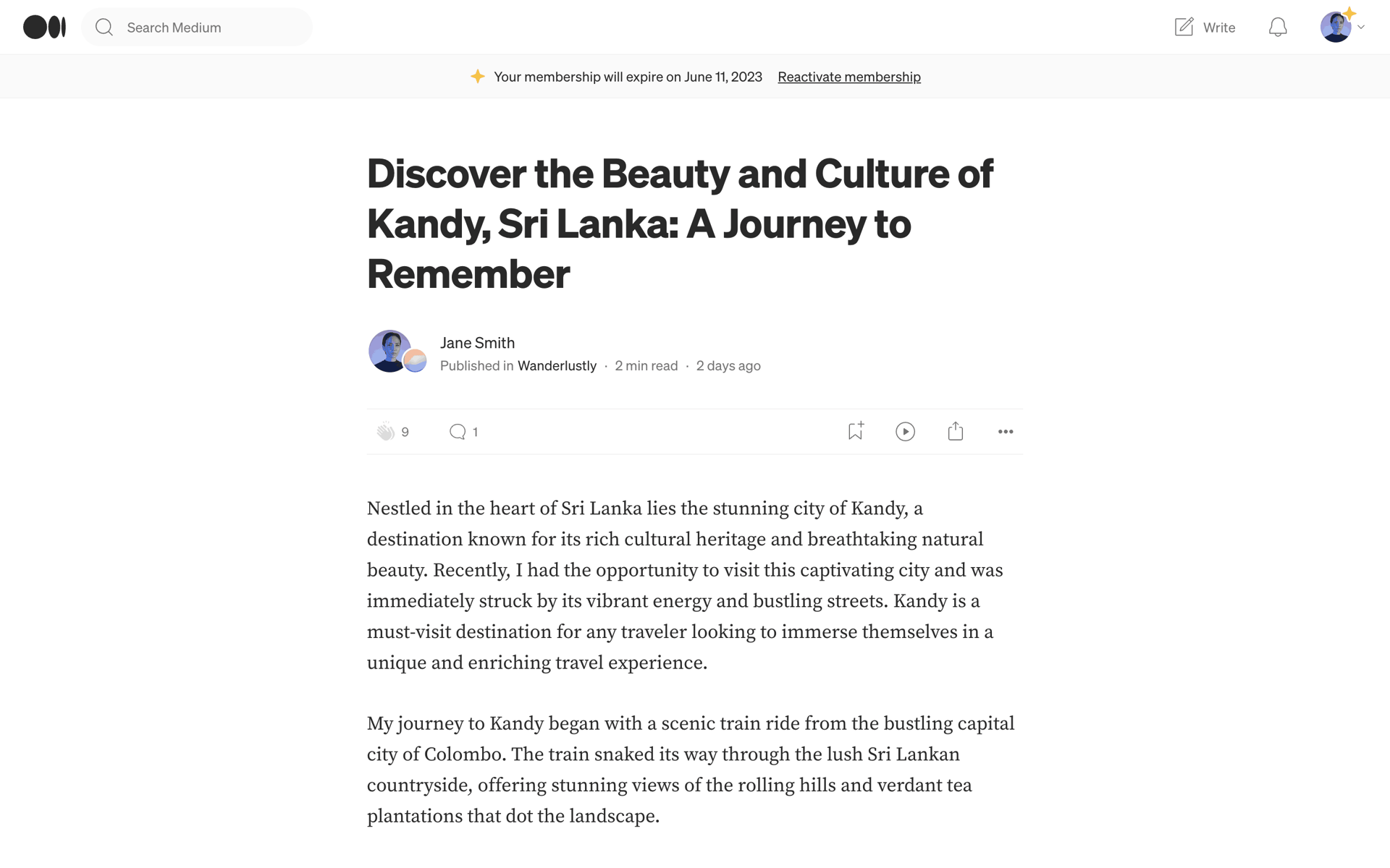 Medium Web News interface screenshot 3