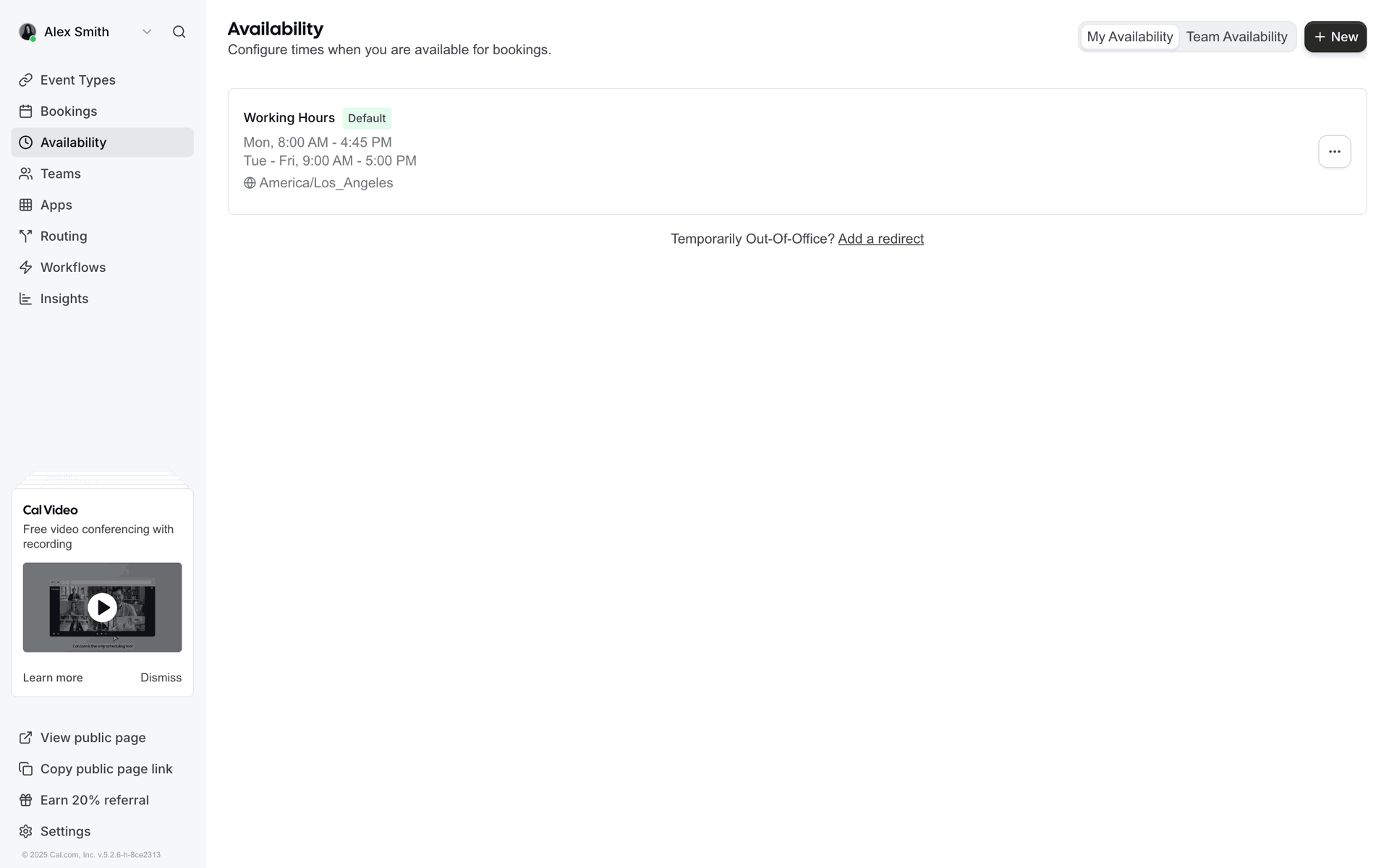 Cal.com Web AI interface screenshot 9