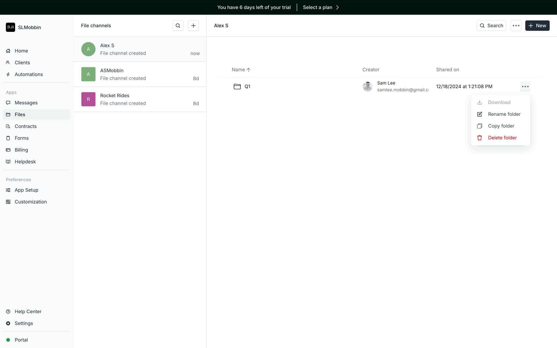 Copilot Web Business interface screenshot 7