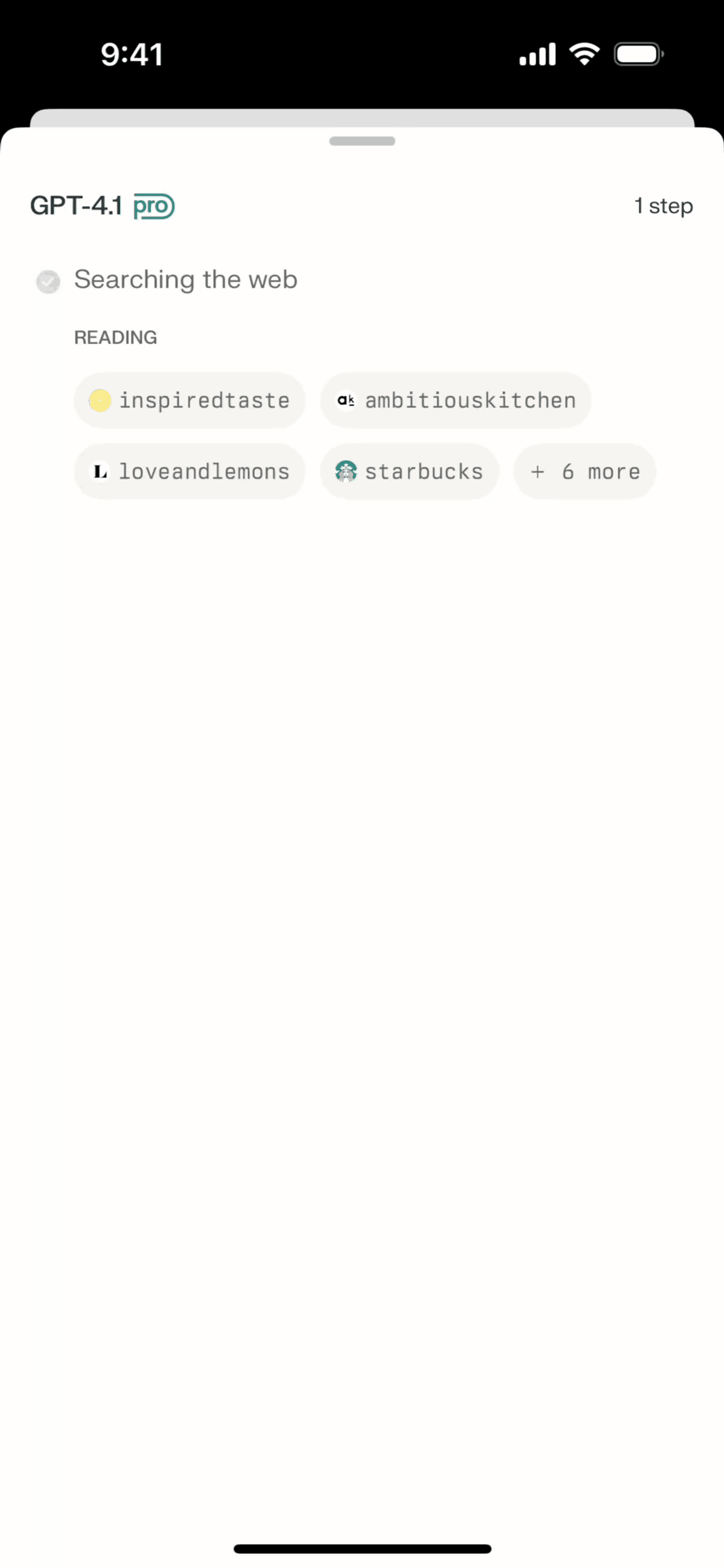 Perplexity iOS AI interface screenshot 18