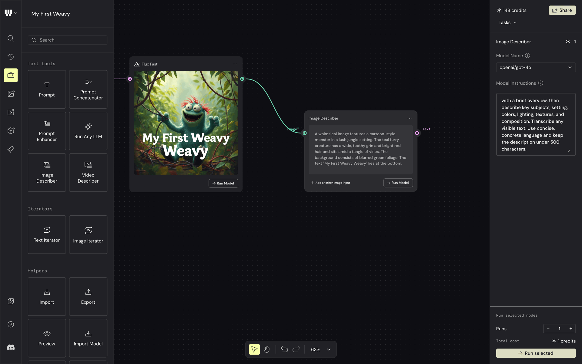 Weavy Web AI interface screenshot 6