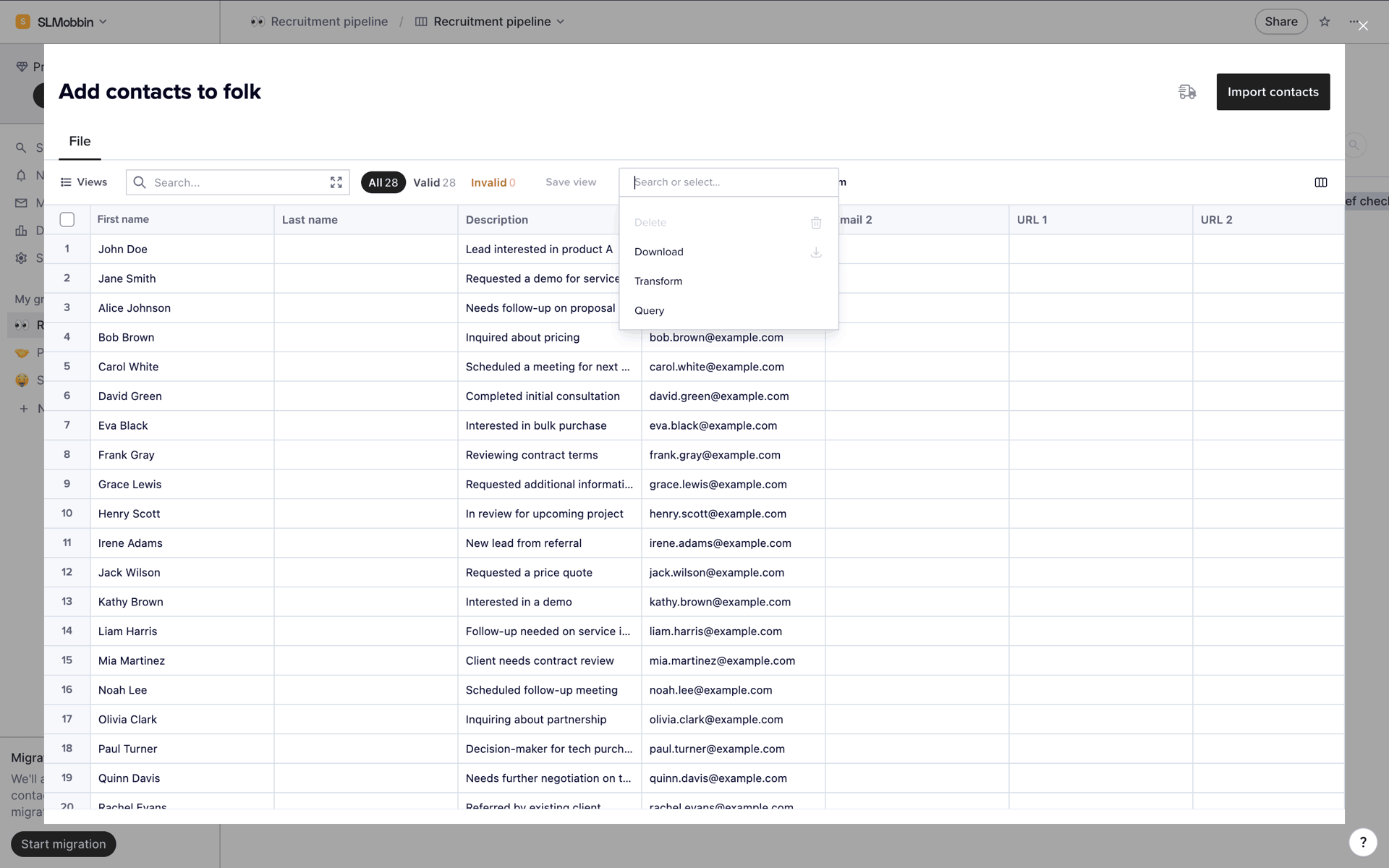 folk Web Business interface screenshot 10