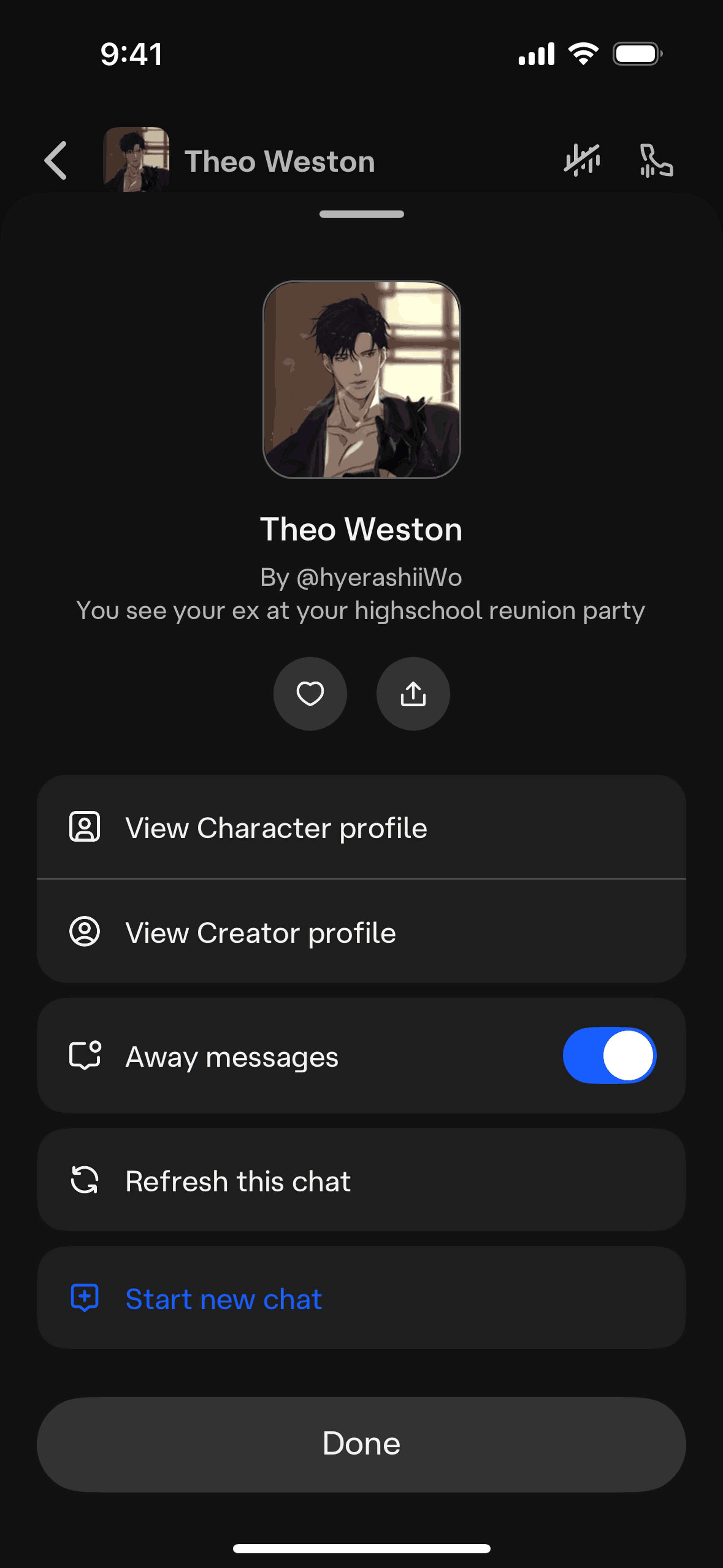 Character AI iOS AI interface screenshot 2