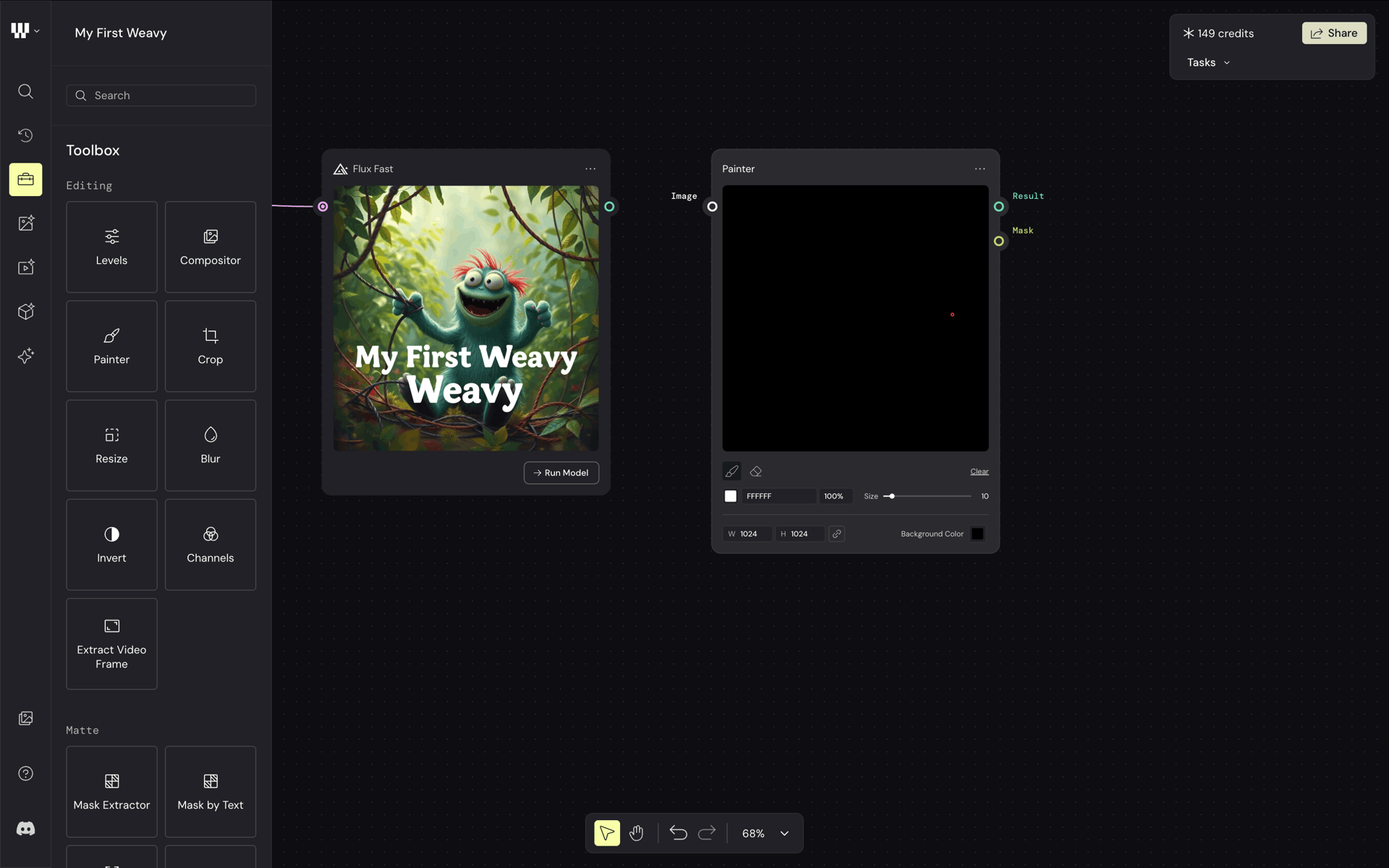 Weavy Web AI interface screenshot 16