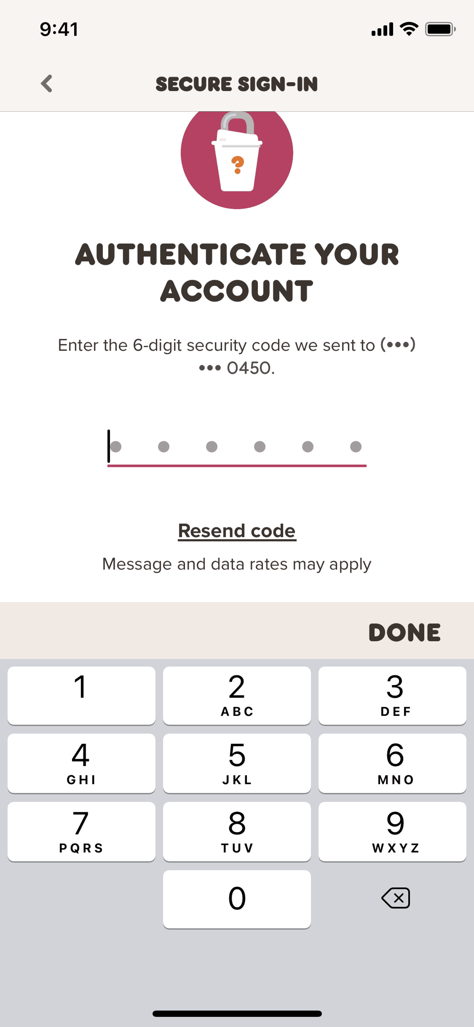 Dunkin' iOS Food & Drink interface screenshot 14