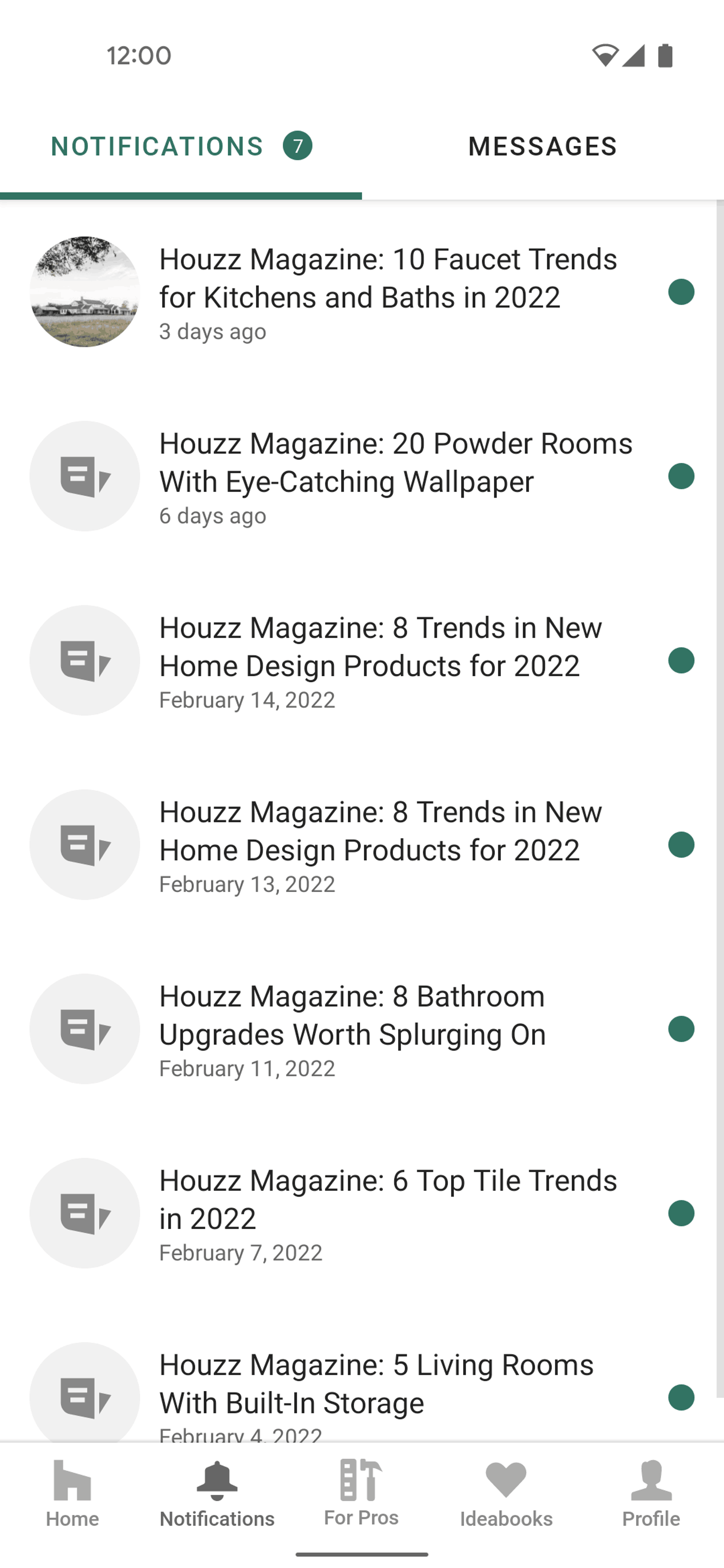 Houzz Android Lifestyle interface screenshot 3