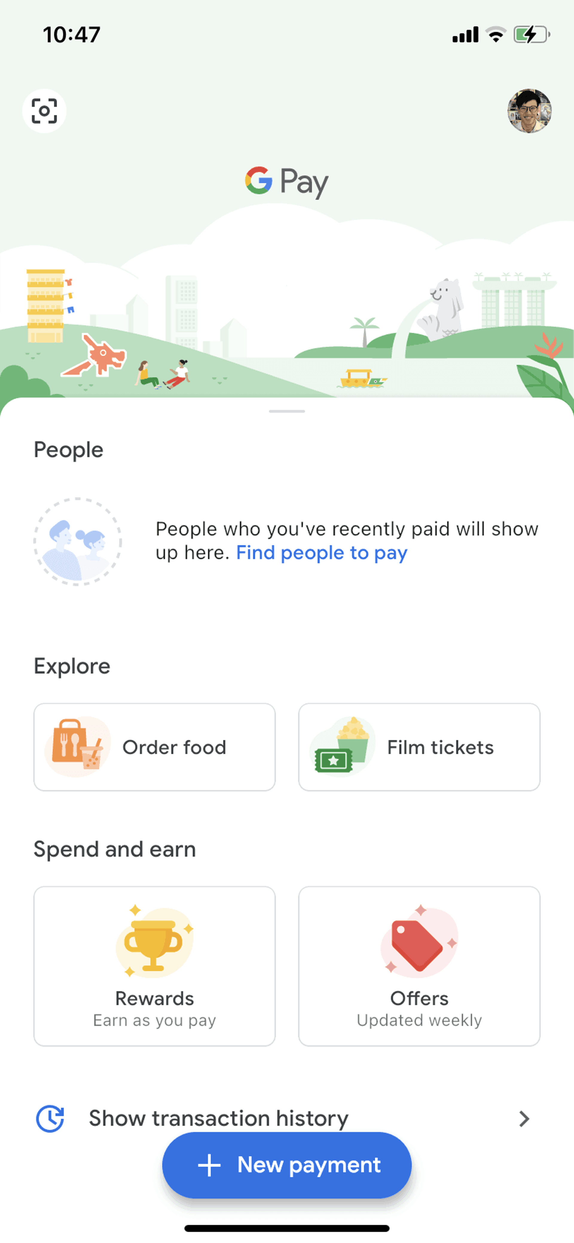 Google Pay iOS Finance interface screenshot 5