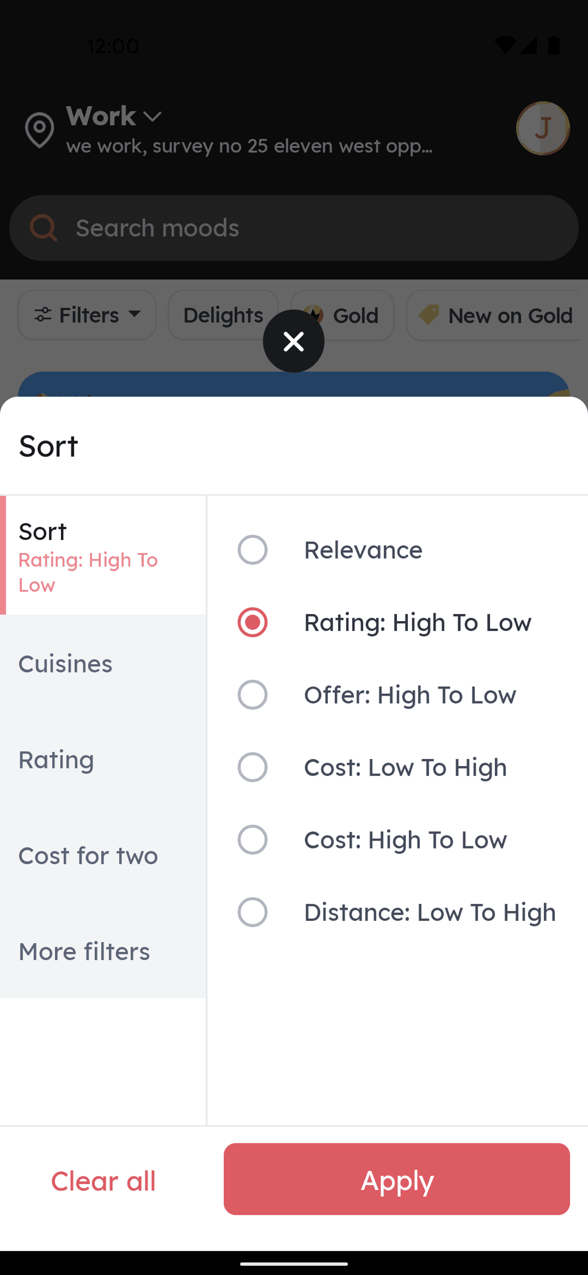 Zomato Android Food & Drink interface screenshot 15