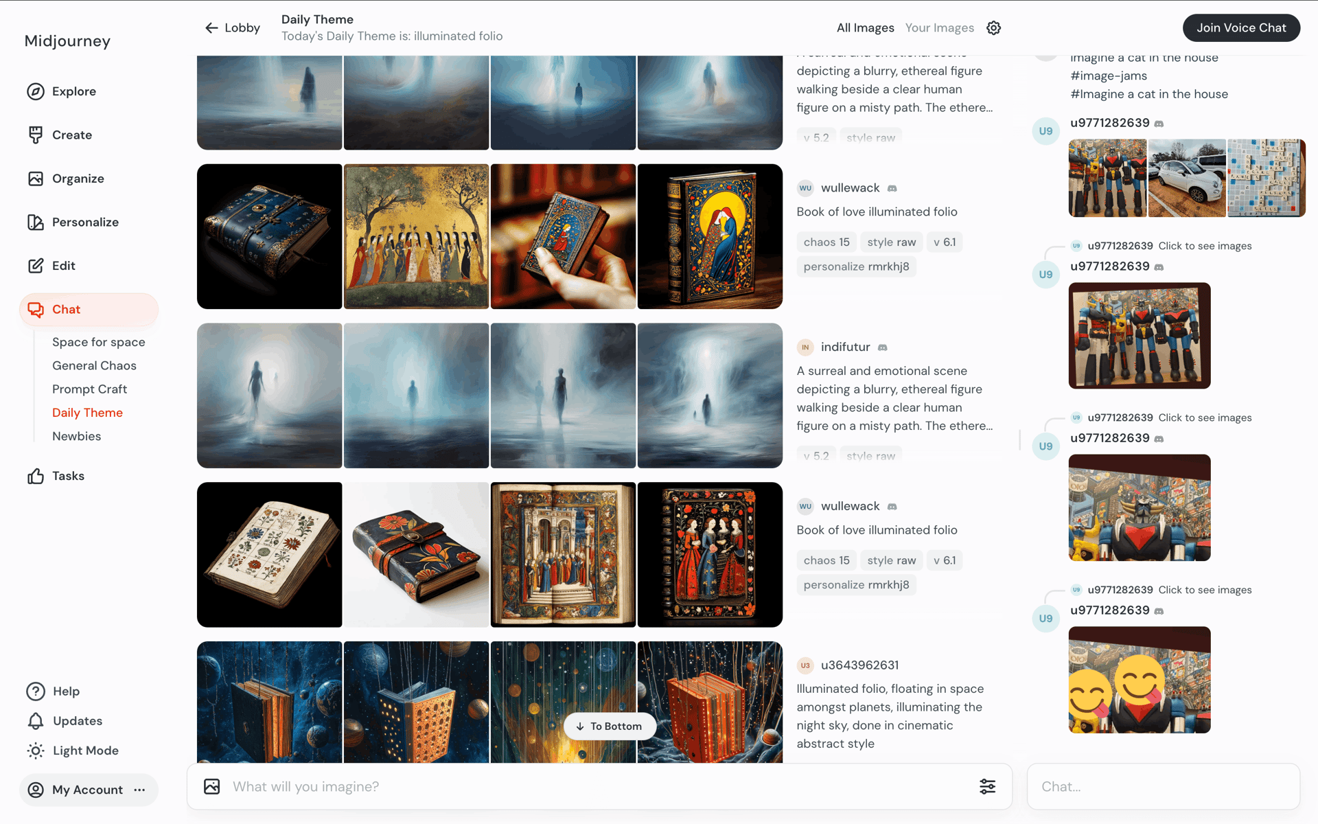 Midjourney Web AI interface screenshot 9