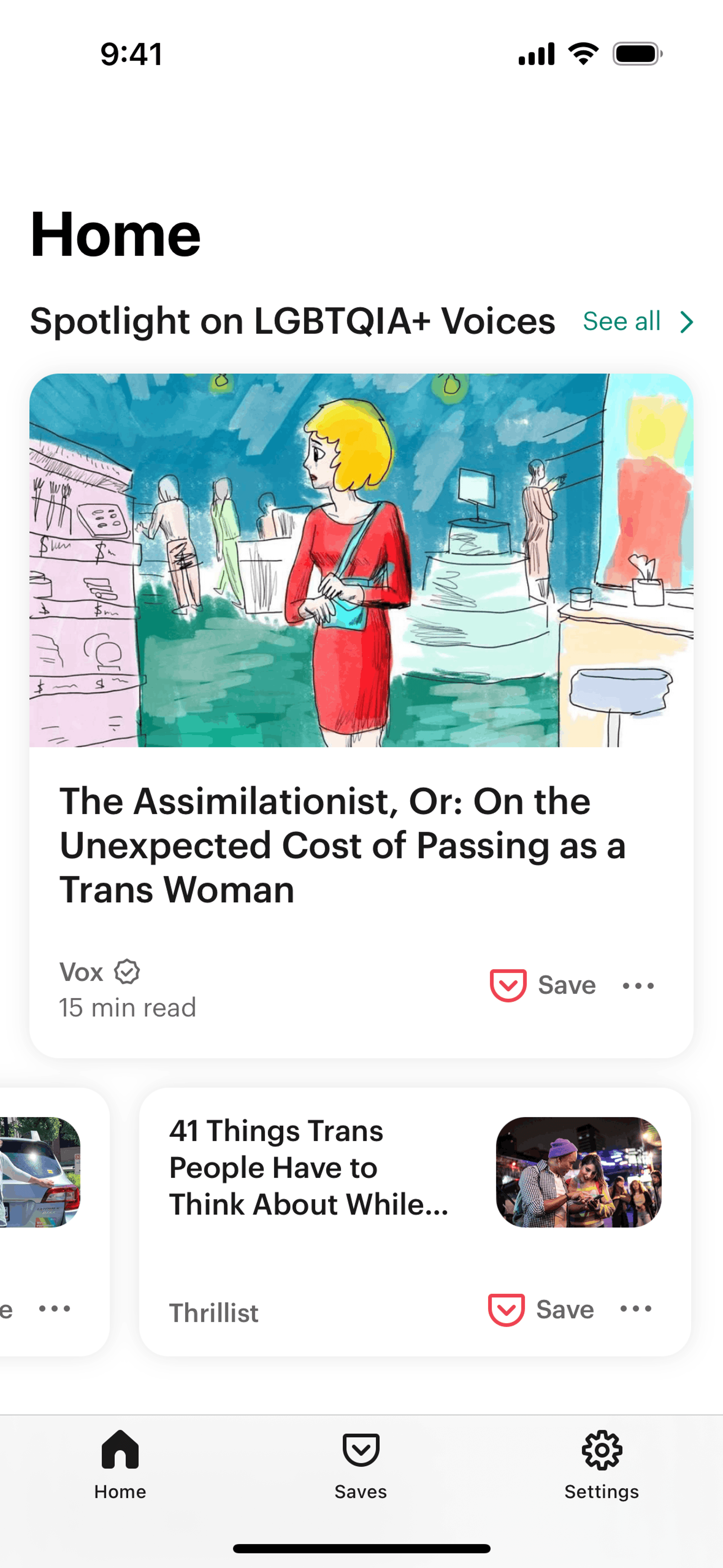 Pocket iOS News interface screenshot 4