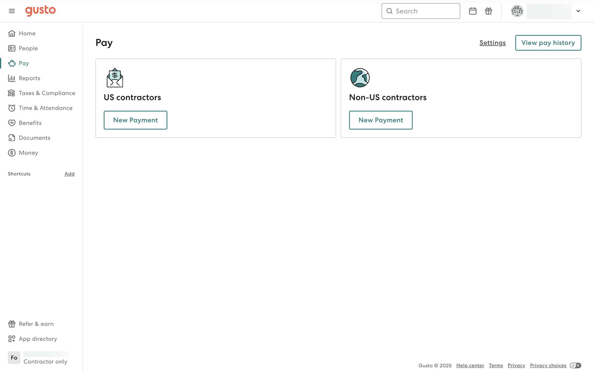 Gusto Web Finance interface screenshot 5