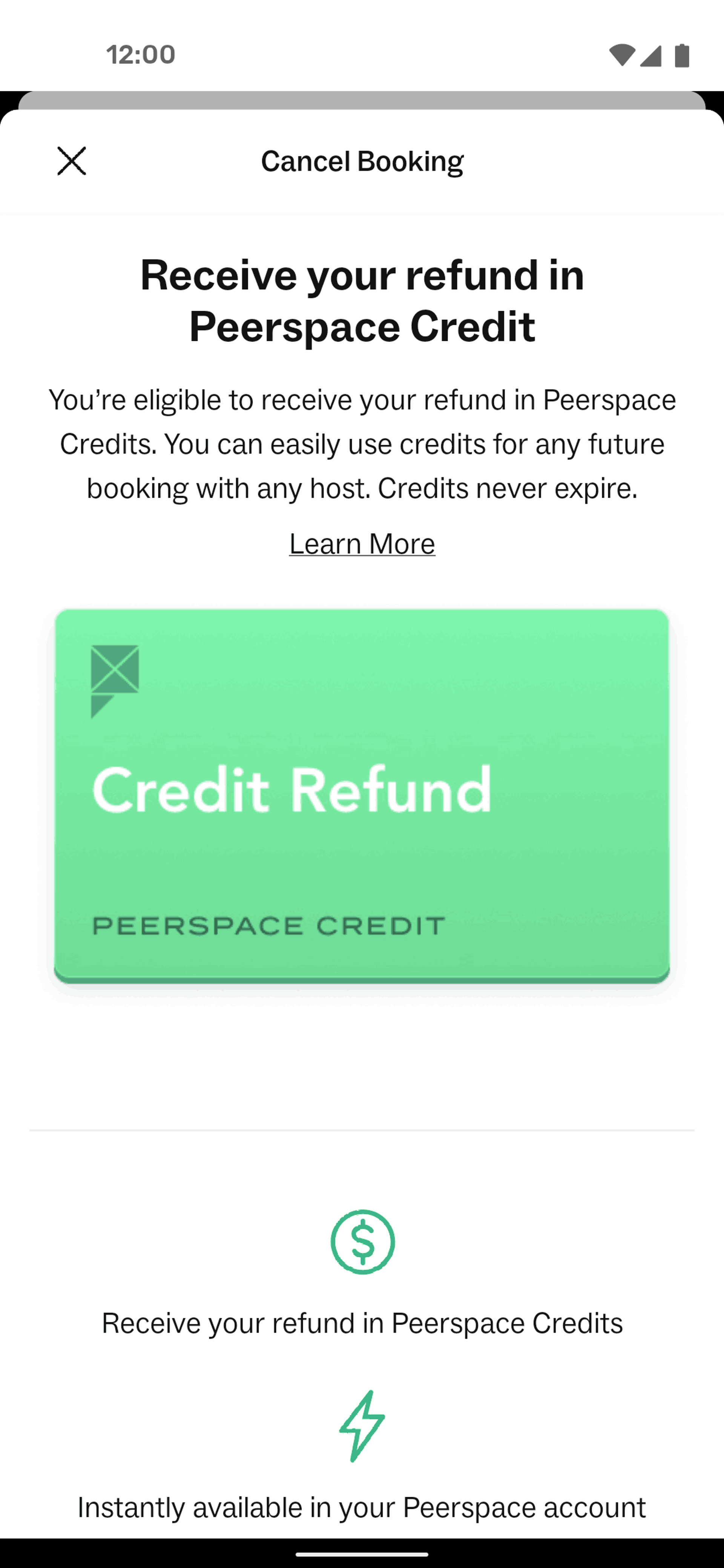 Peerspace Android Lifestyle interface screenshot 6