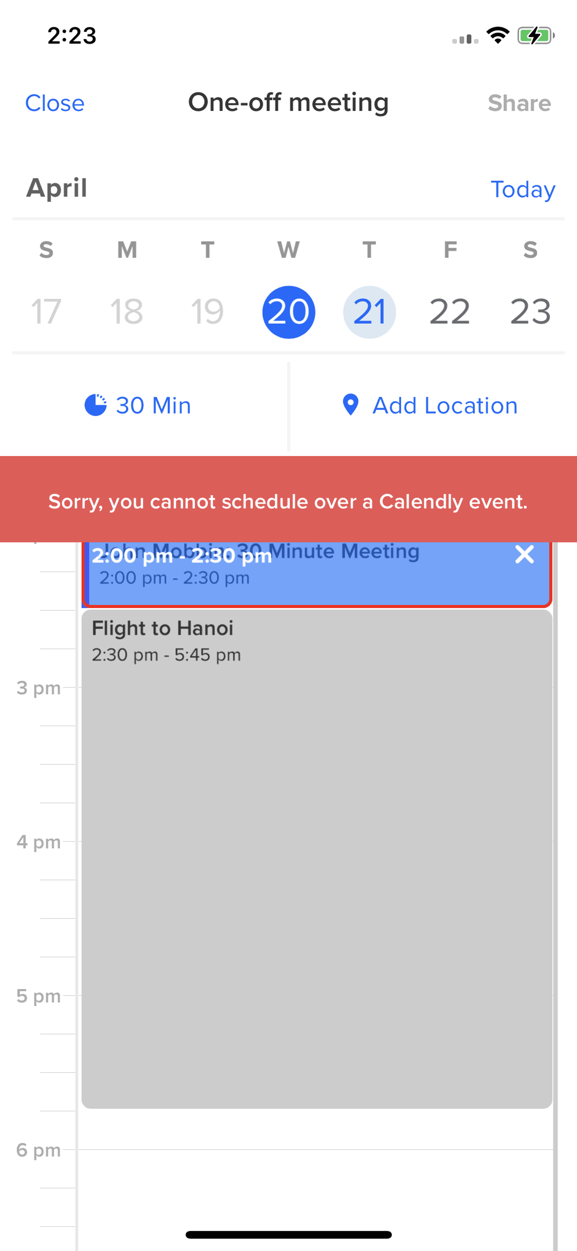 Calendly iOS Business interface screenshot 22