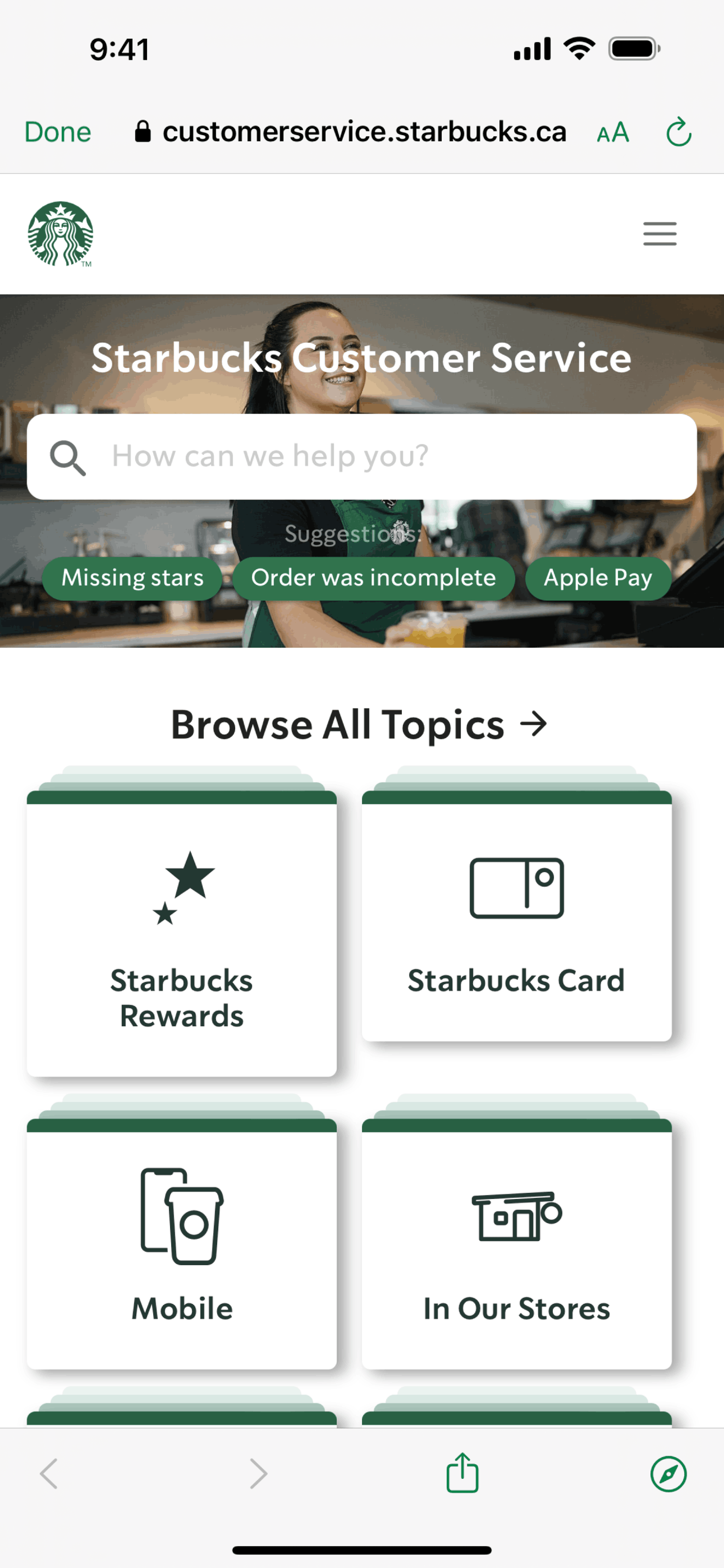 Starbucks iOS Food & Drink interface screenshot 13