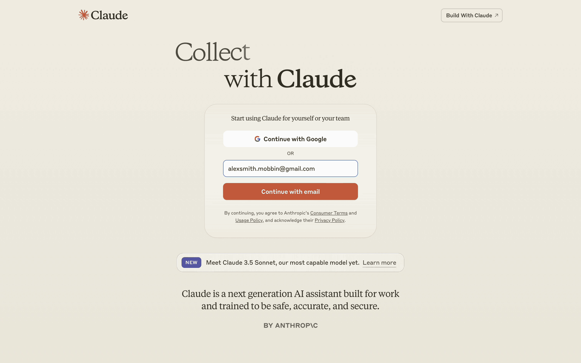 Claude Web AI interface screenshot 2