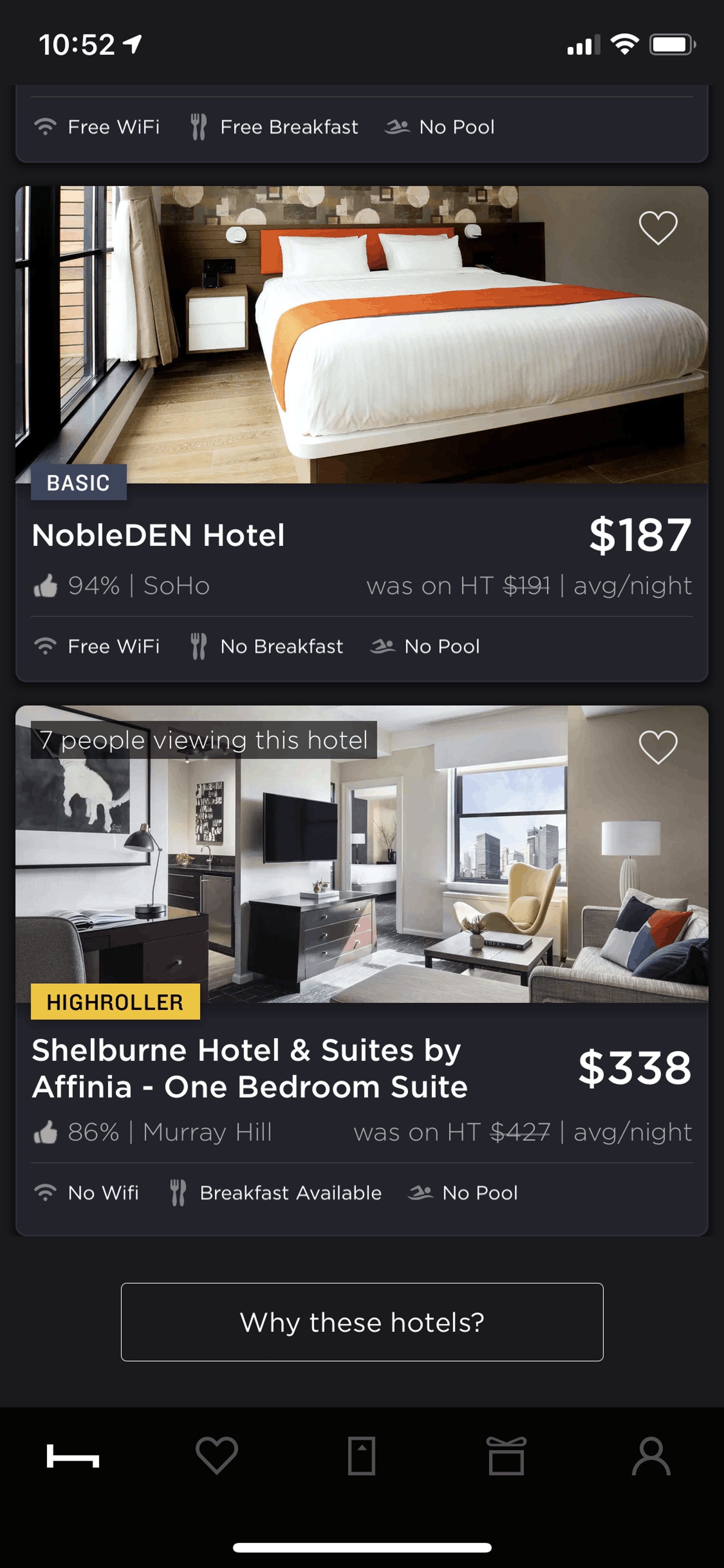 HotelTonight iOS Travel & Transportation interface screenshot 12