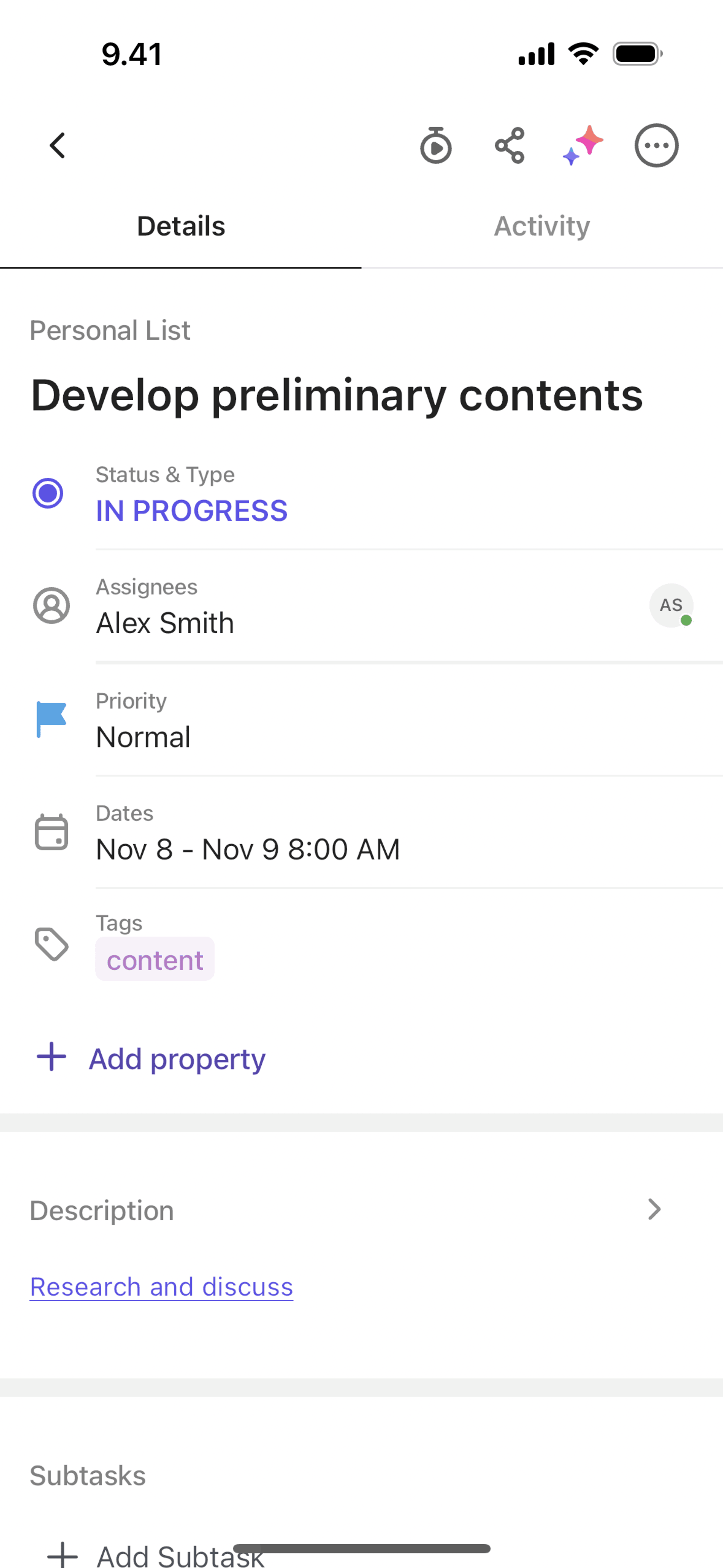 ClickUp iOS Productivity interface screenshot 23