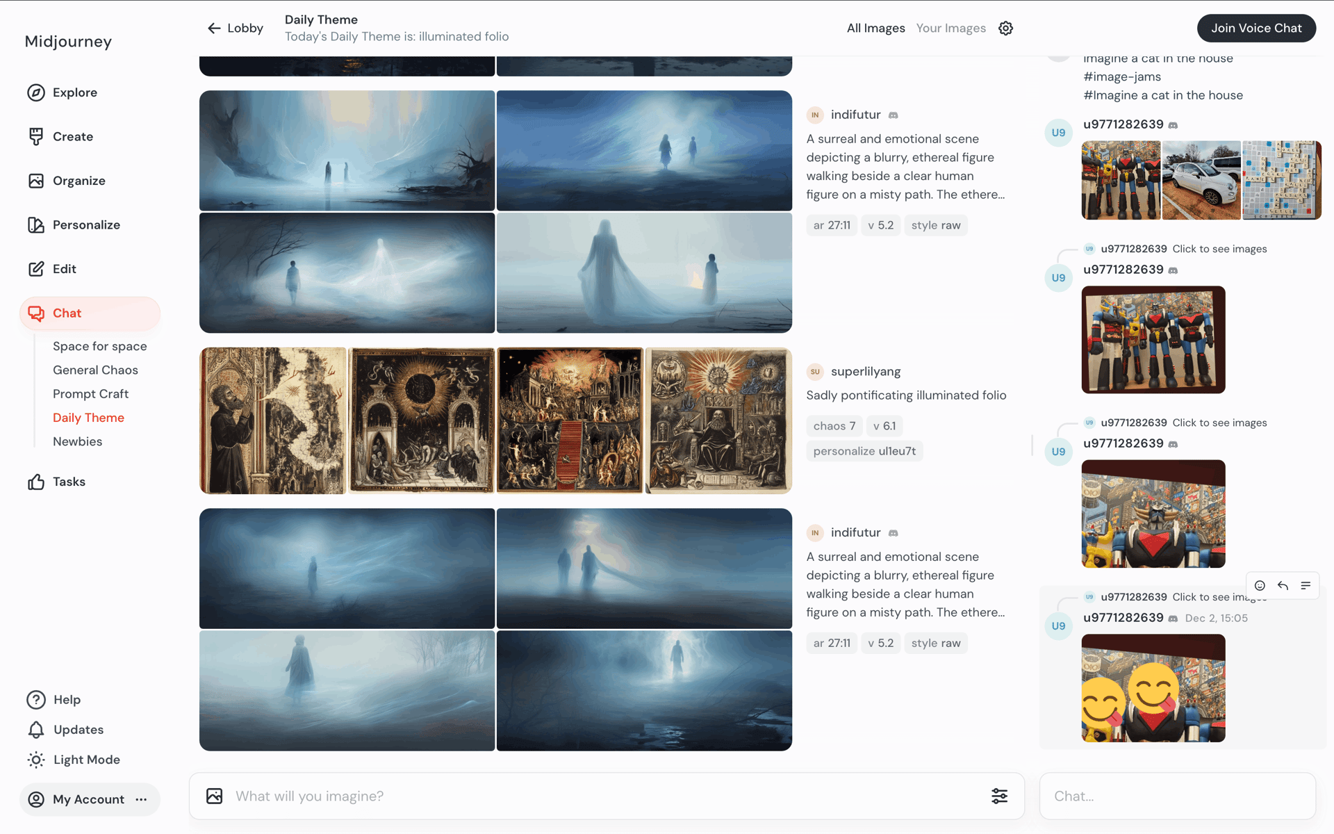 Midjourney Web AI interface screenshot 11
