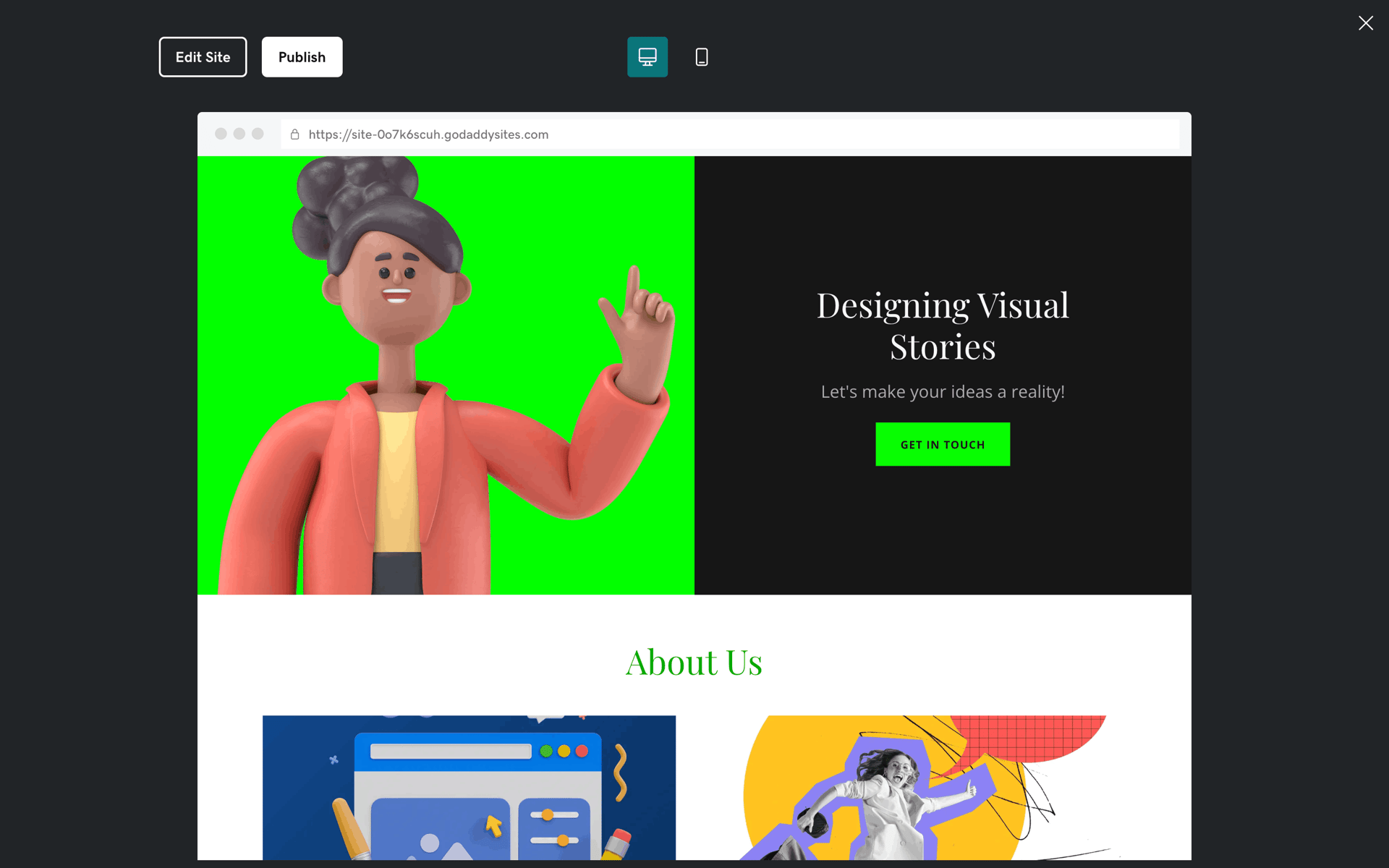 GoDaddy Web Developer Tools interface screenshot 21
