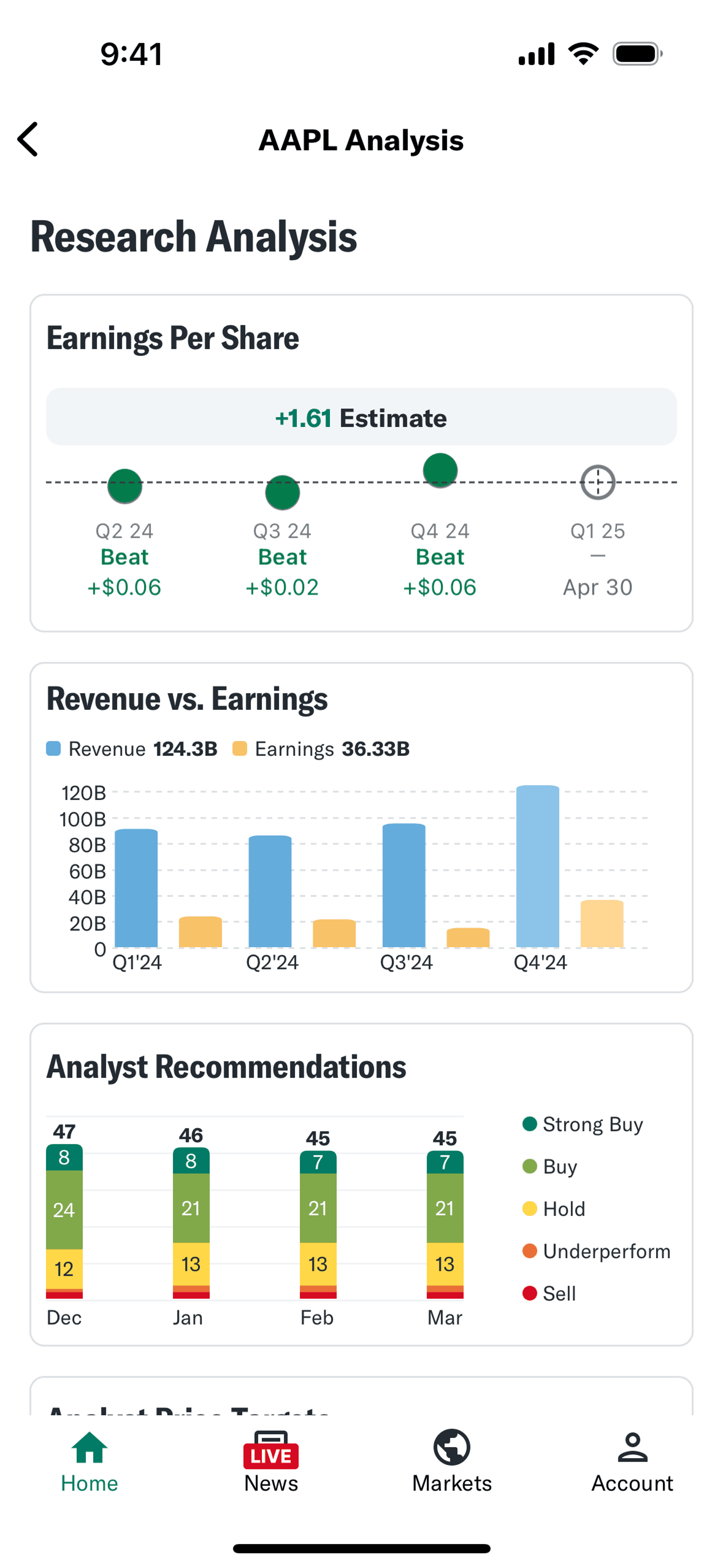 Yahoo Finance iOS Finance interface screenshot 22