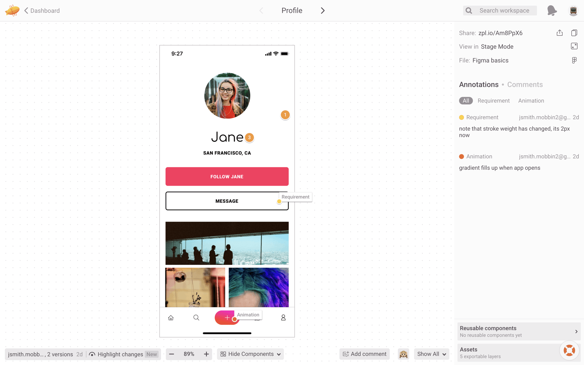 Zeplin Web Productivity interface screenshot 2