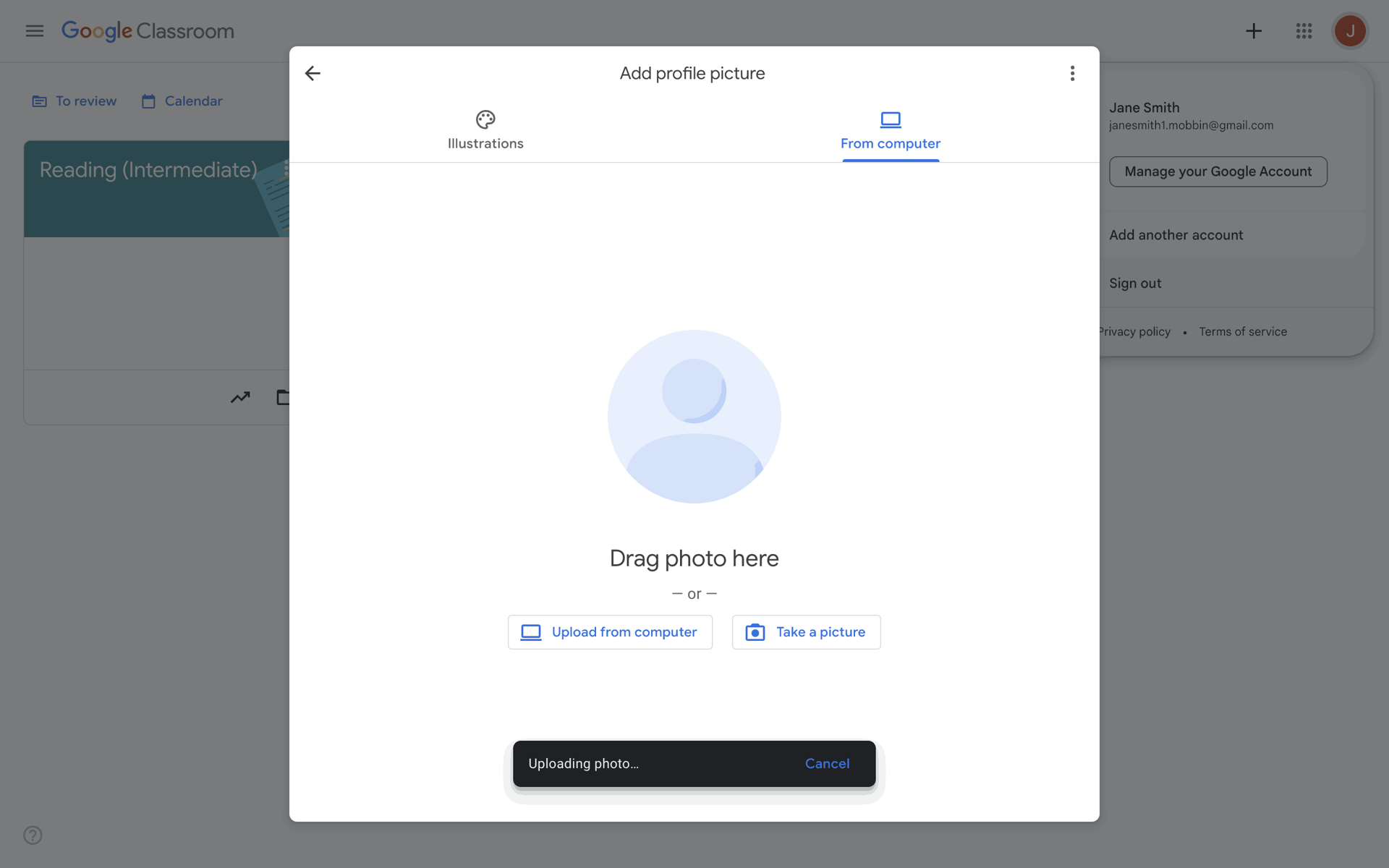 Google Classroom Web Collaboration interface screenshot 19