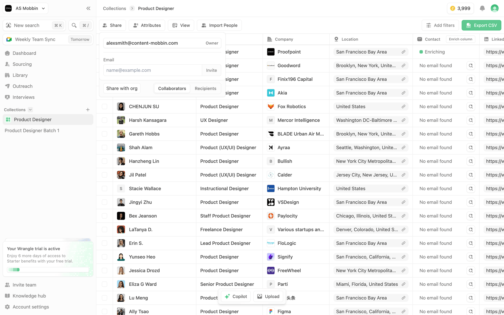 Wrangle Web AI interface screenshot 10