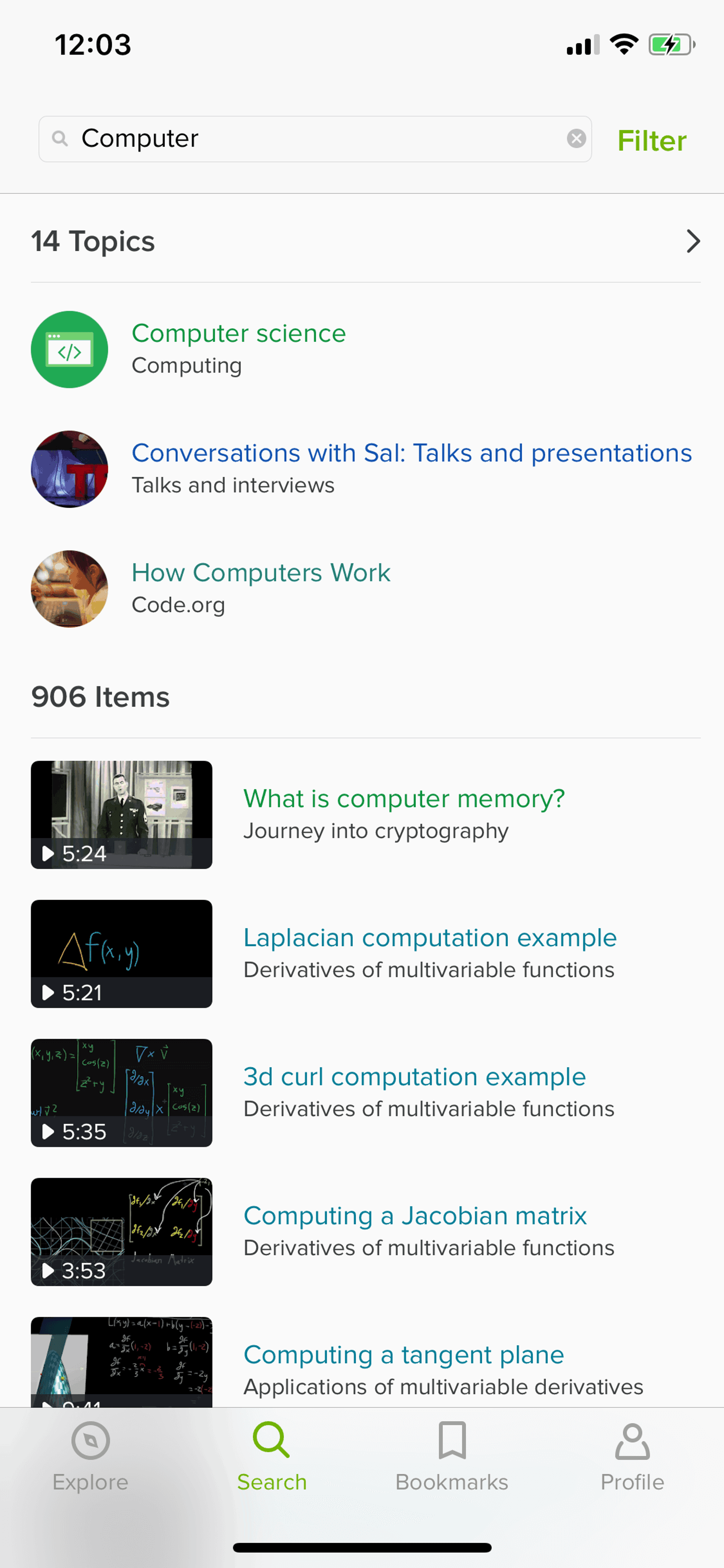 Khan Academy iOS Education interface screenshot 15