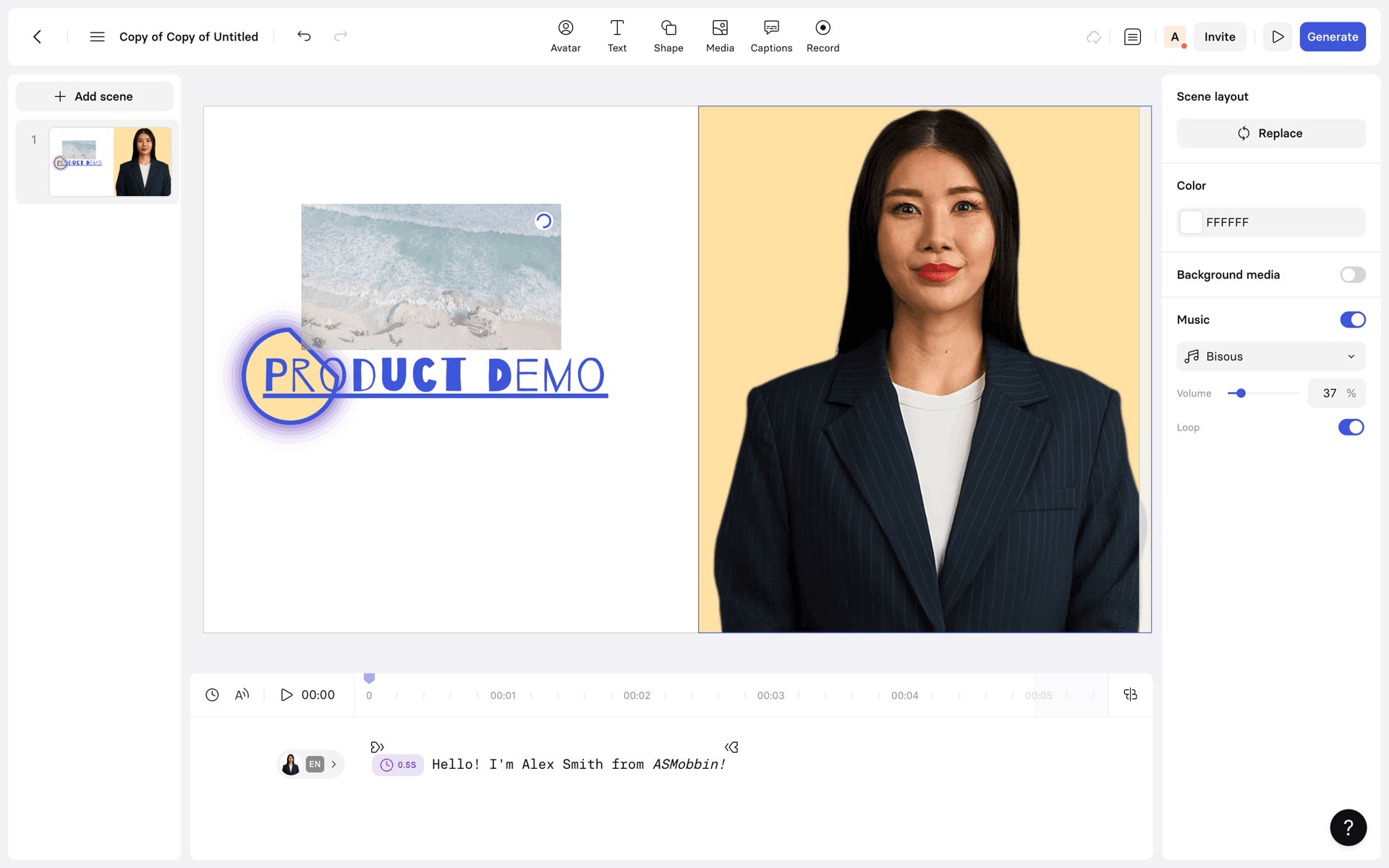 Synthesia Web Photo & Video interface screenshot 15